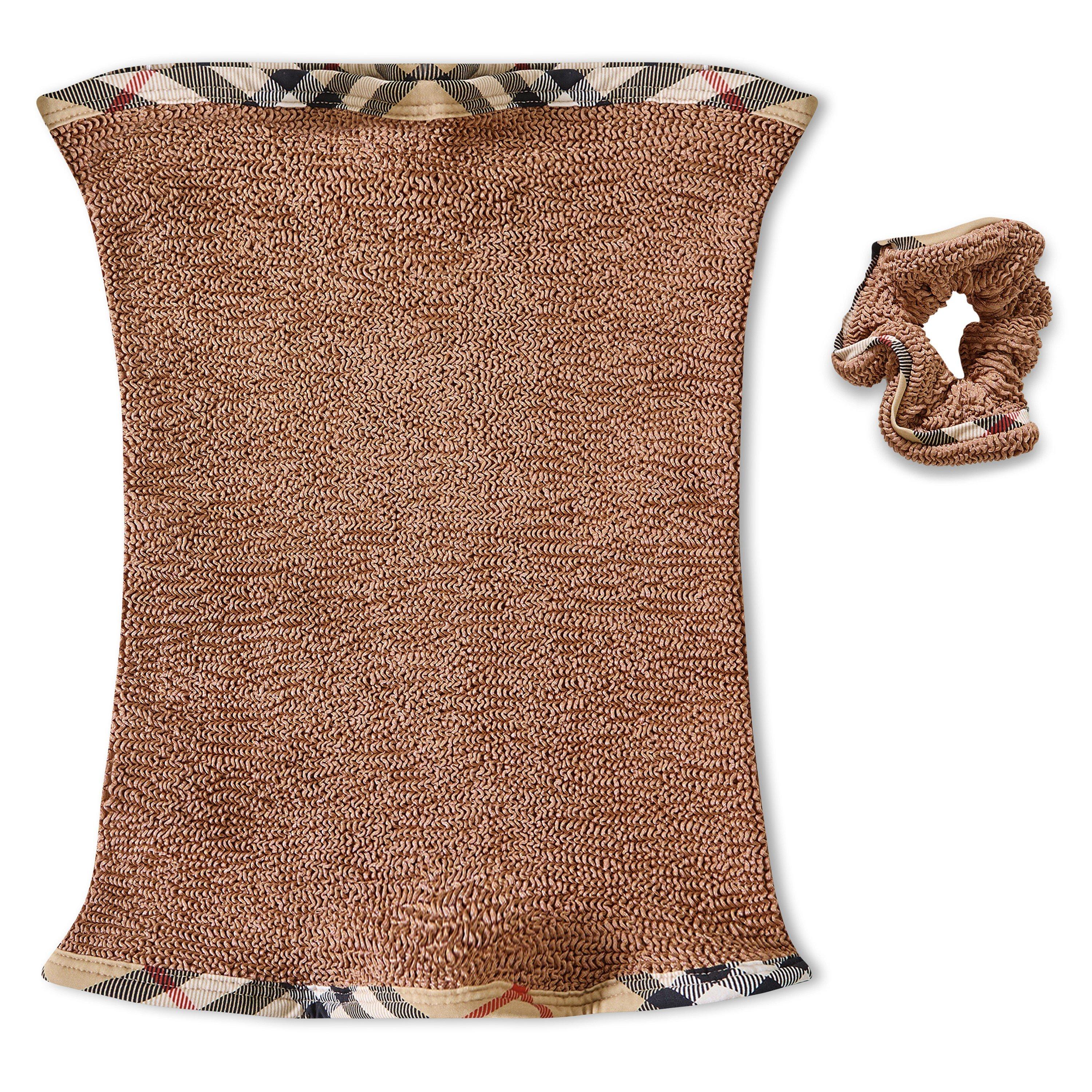 Burberry X Hunza G Womens x Hunza G Devyn Swim Skirt/Tube Top - Metallic Cocoa