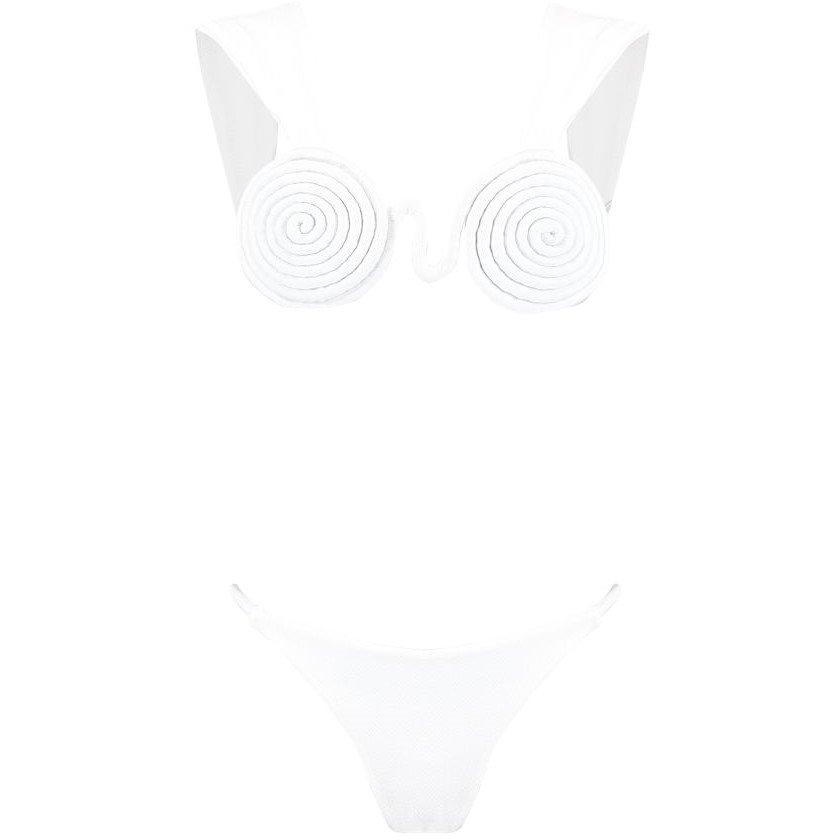 White - NAU Bikinis - NAU Bikinis Athens Spiral Bikini Top - 2