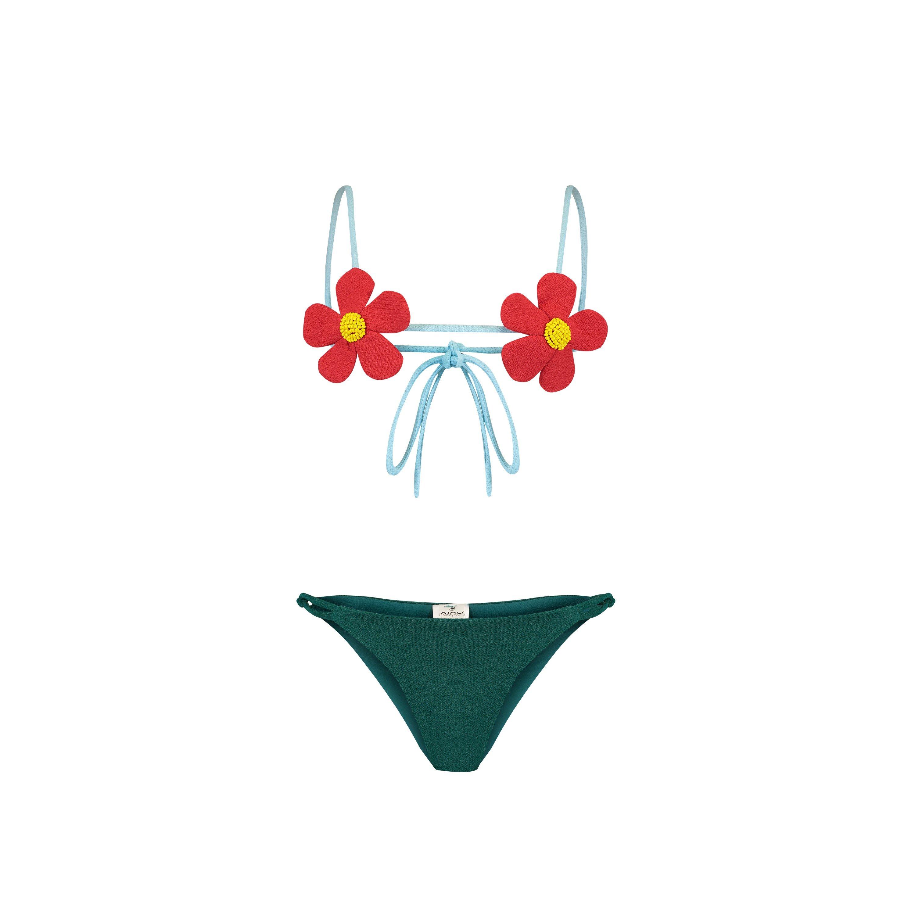 Magenta/Aqua - NAU Bikinis - NAU Bikinis Daisy Bikini Top - 2