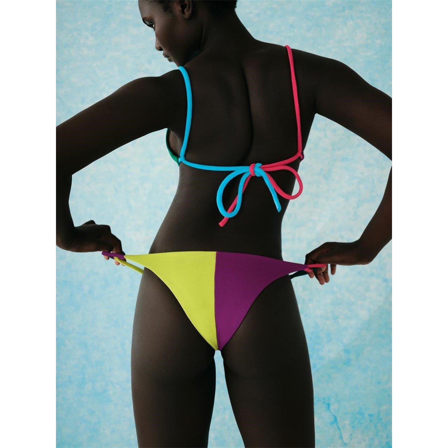 Green Multi - NAU Bikinis - NAU Bikinis Colorblock Bikini Top - 3