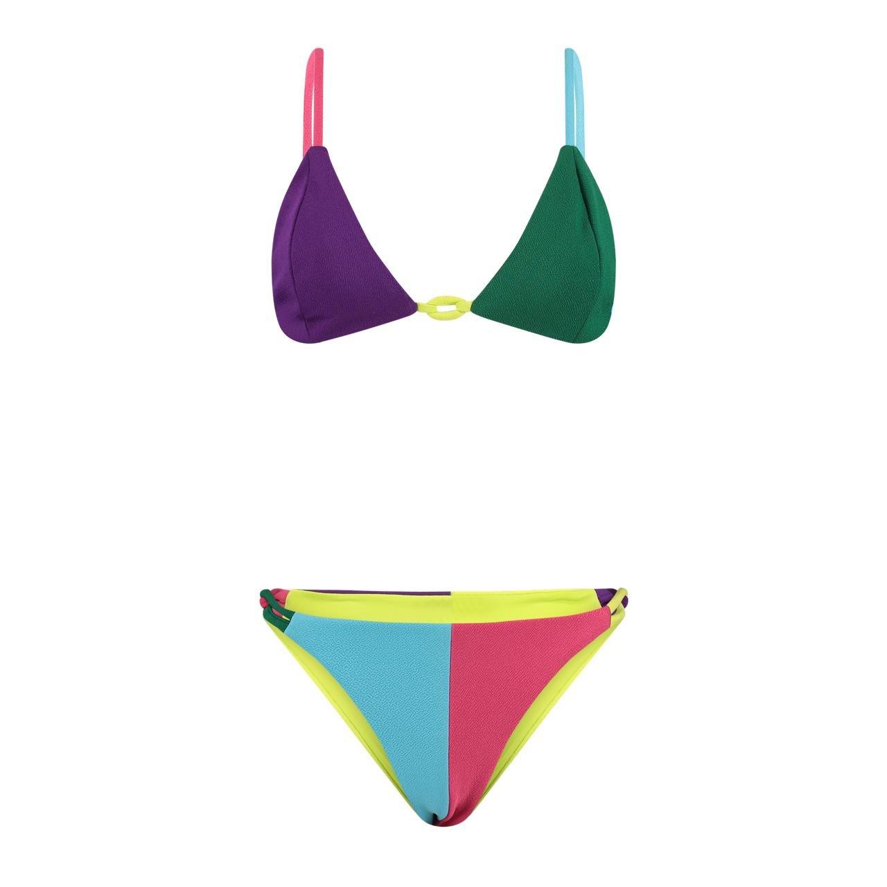 Green Multi - NAU Bikinis - NAU Bikinis Colorblock Bikini Top - 4