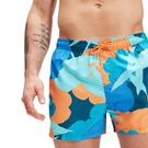Bleu/Orange - Speedo - Mid Length Abstract Swim Shorts - 7