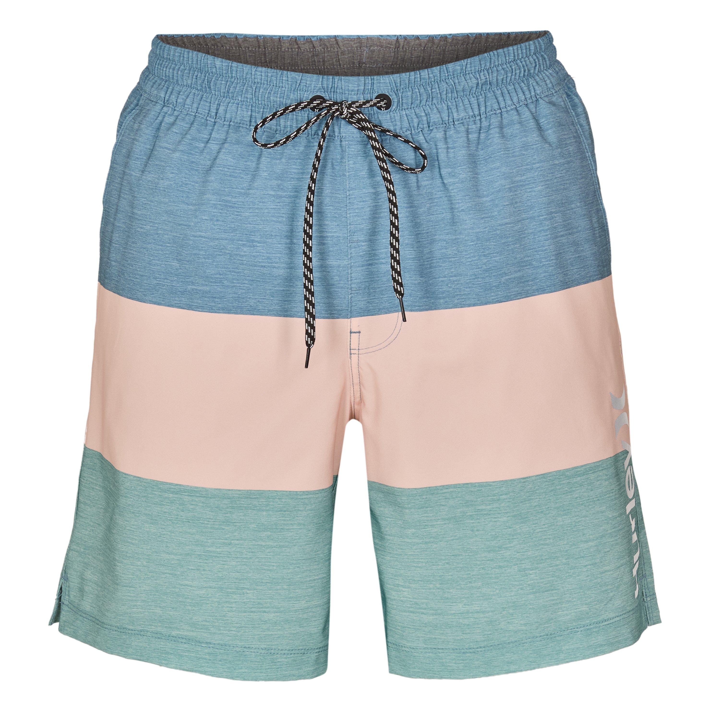 Hurley Men's Swim Shorts - Blue/Brown - Medium