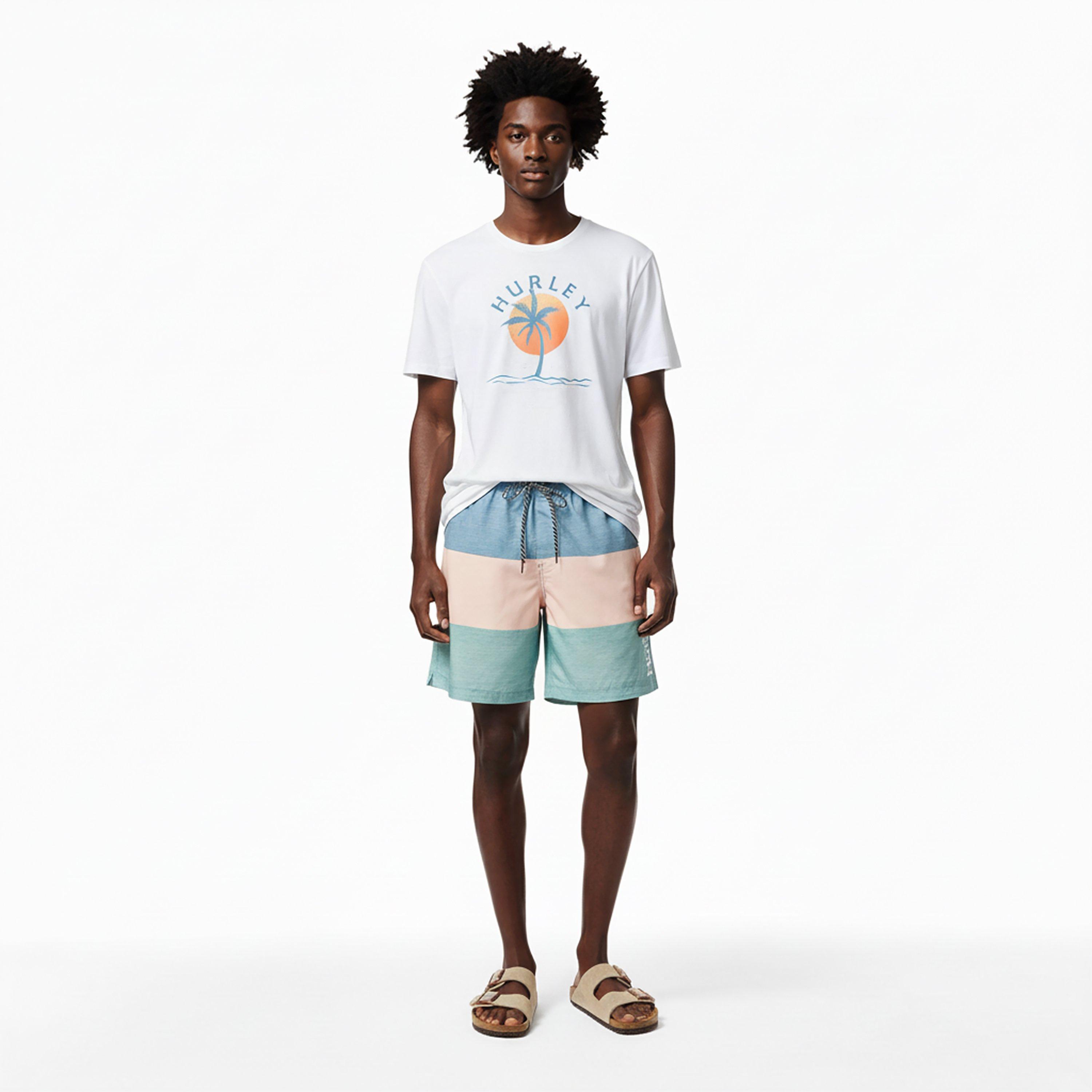 Blue/Brown - Hurley - Men's Swim Shorts - 5