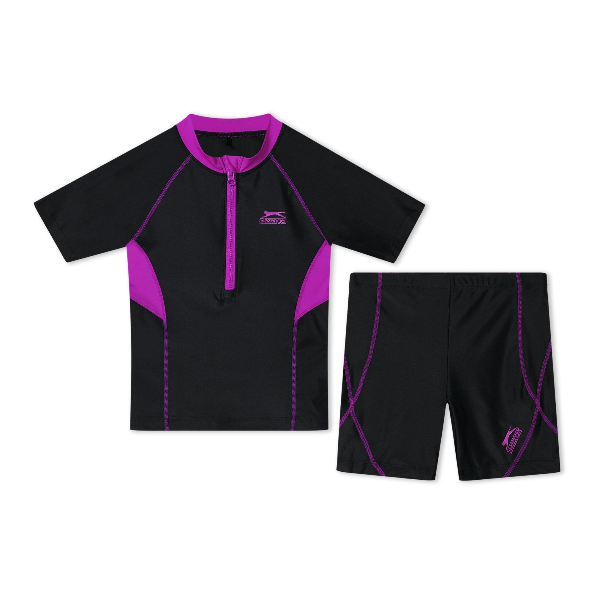 Black/Pink - Slazenger - 2 Piece Swimsuit Juniors - 1