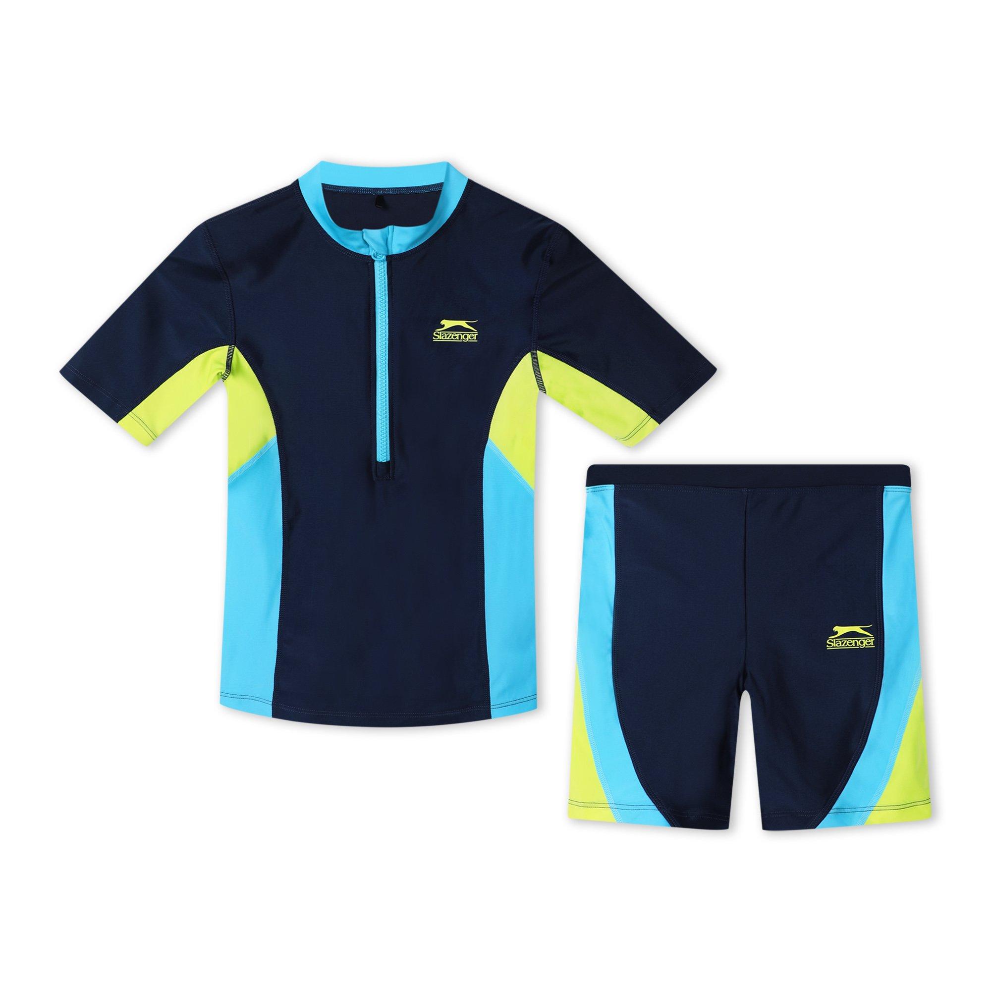 Navy/Blue/Lime - Slazenger - 2-Piece Swimwear Juniors - 1