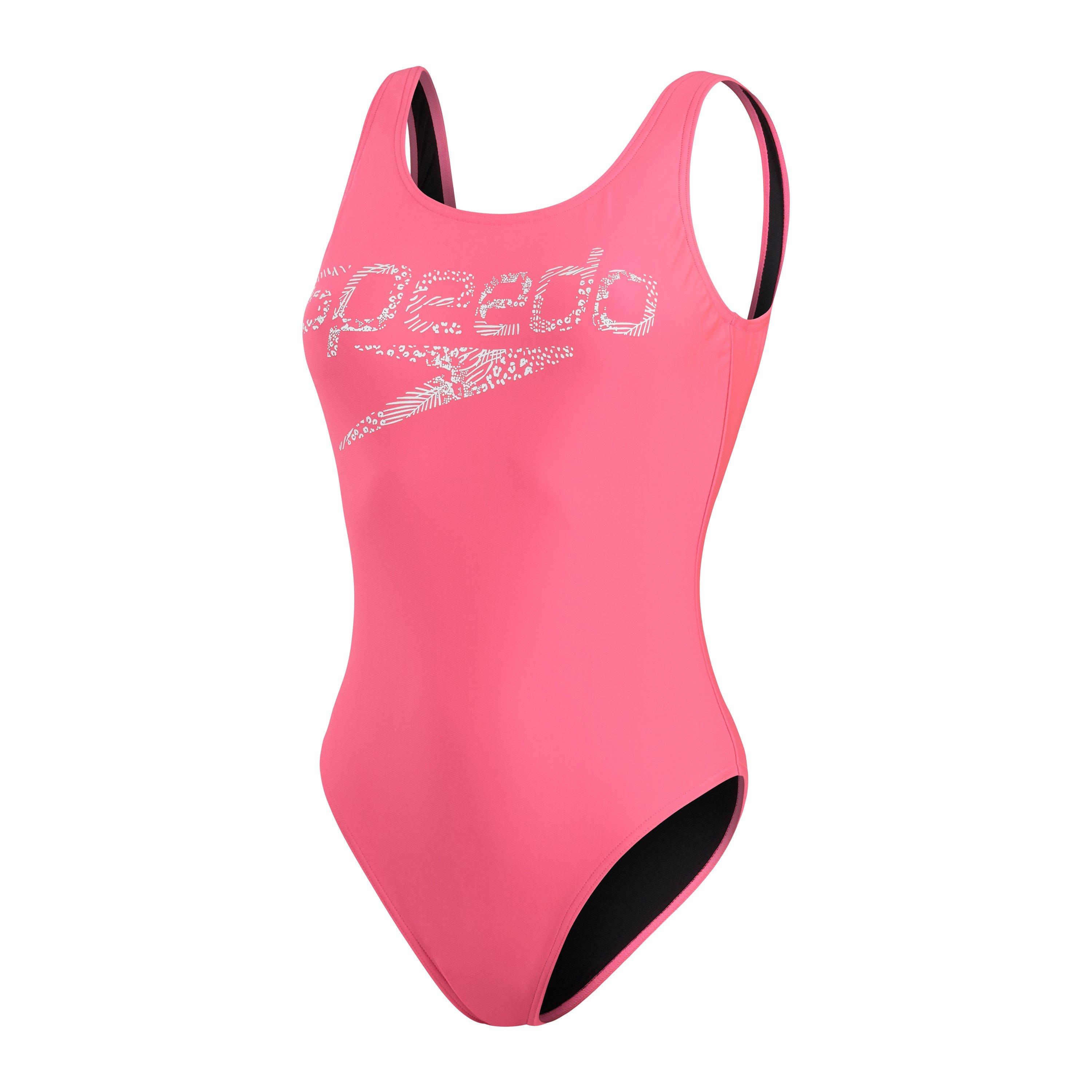 Flou Rosa/Bianco - Speedo - Logo U Back Swimsuit Womens - 8