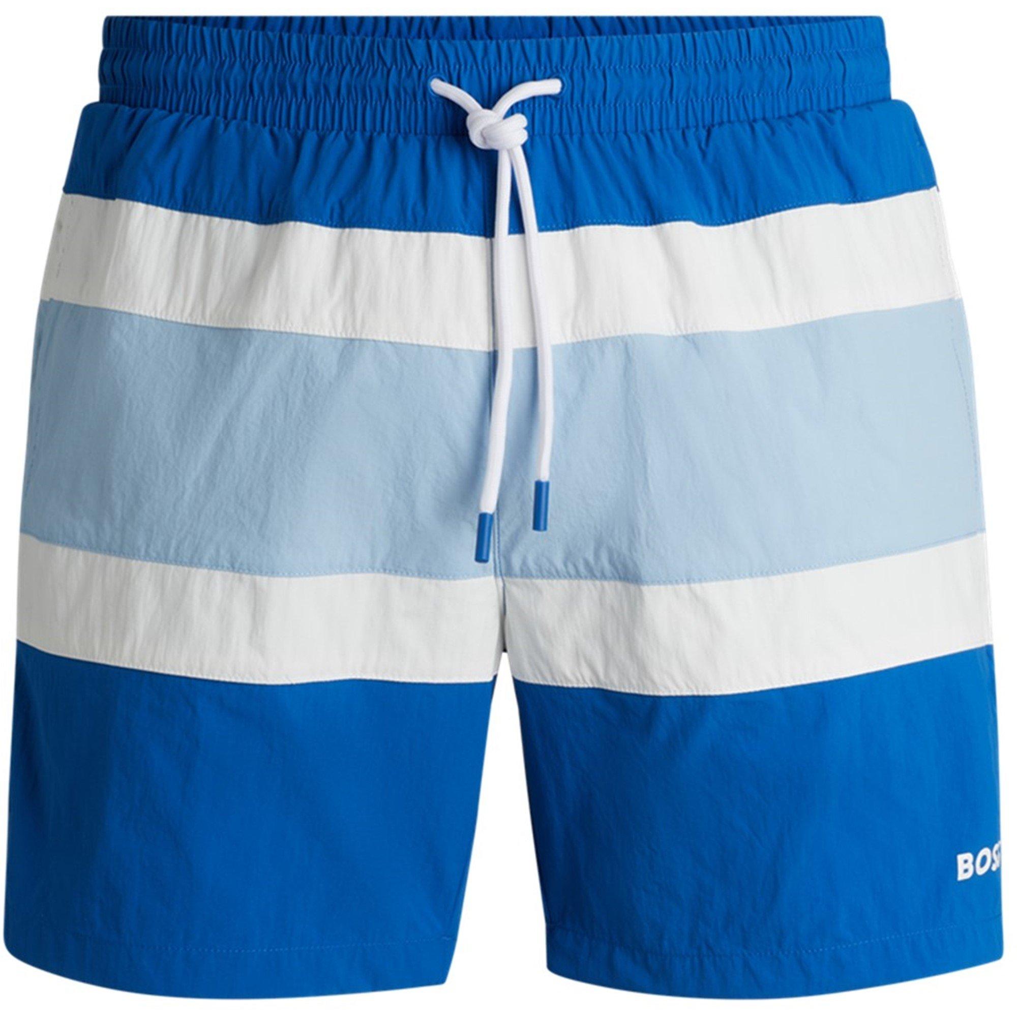 Medium Blue - Boss - Men's Rico Elasticated Waist Swim Shorts - 1