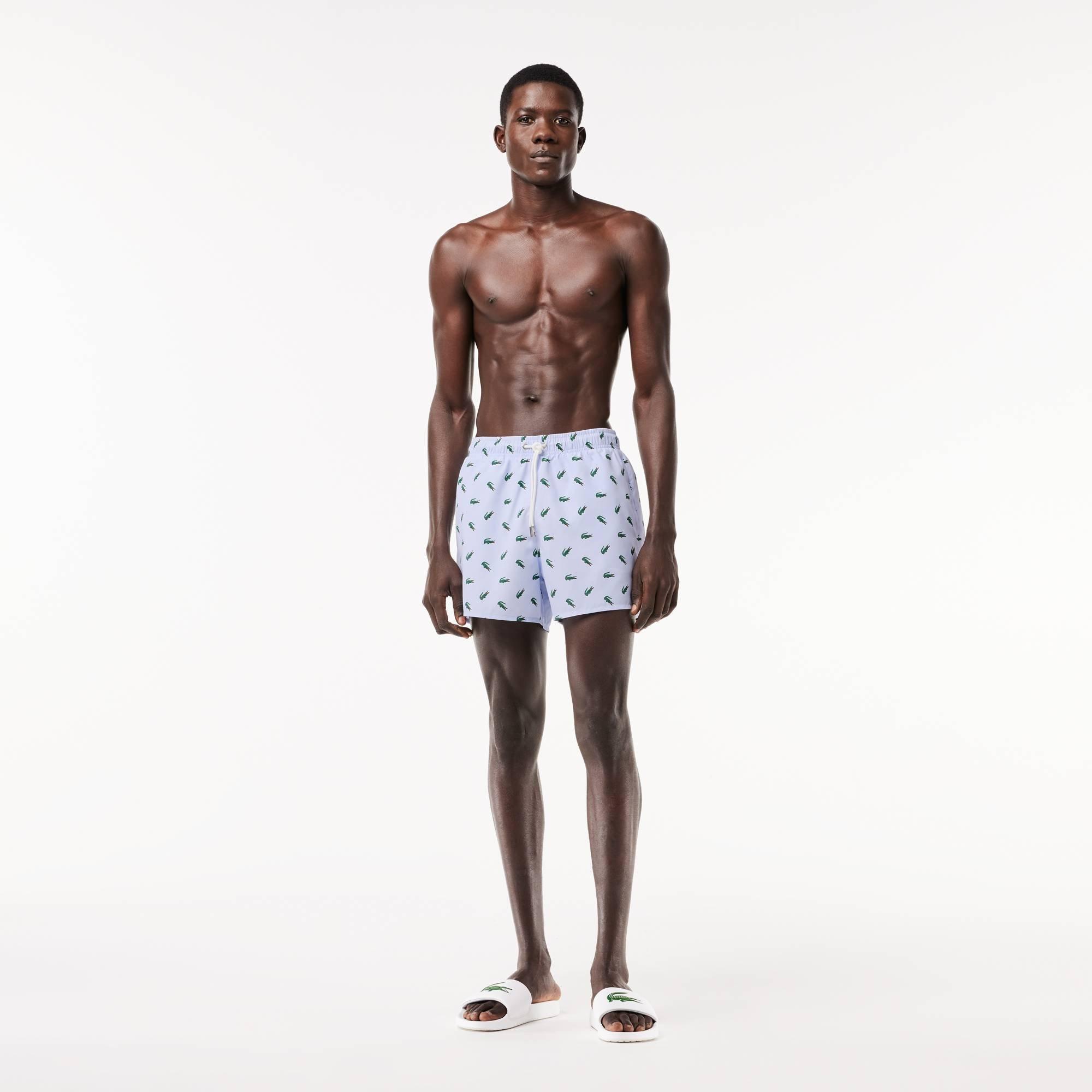 Blauwe T69 - Lacoste - Croc Swim Shorts - 2