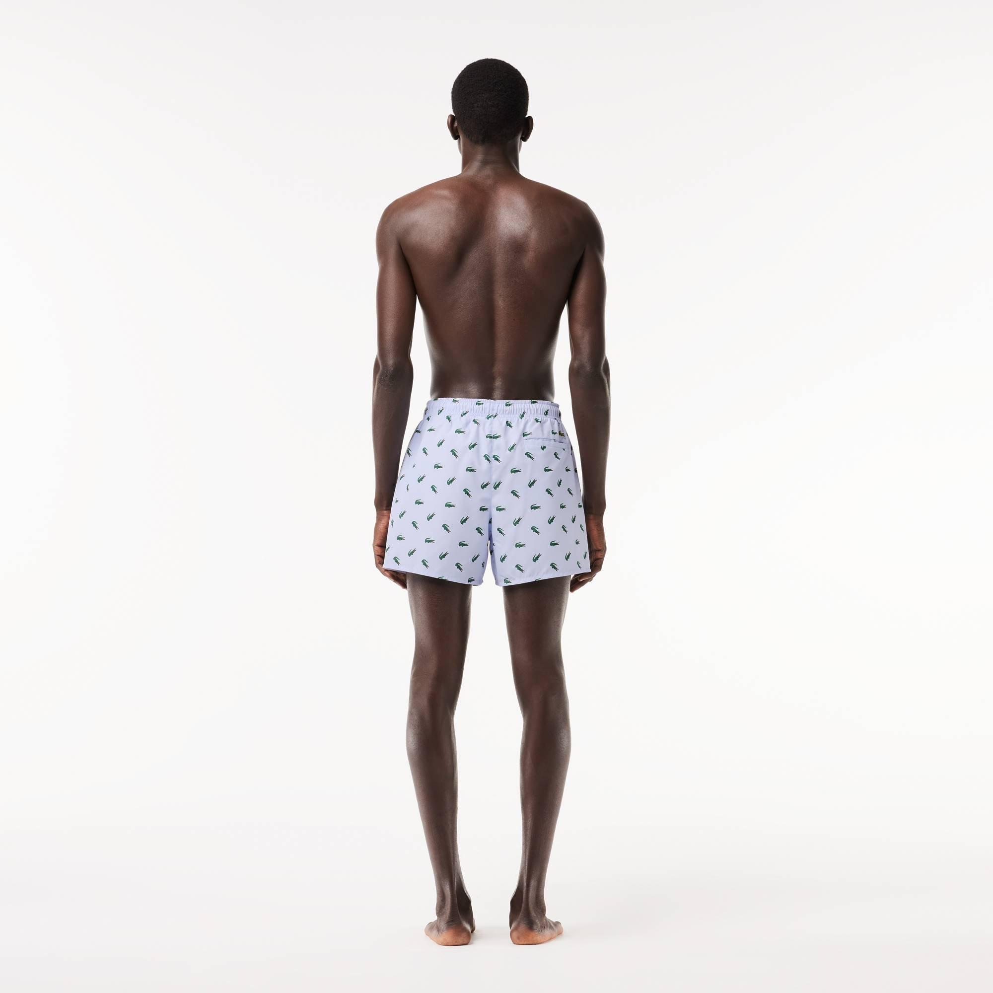 Blauwe T69 - Lacoste - Croc Swim Shorts - 3