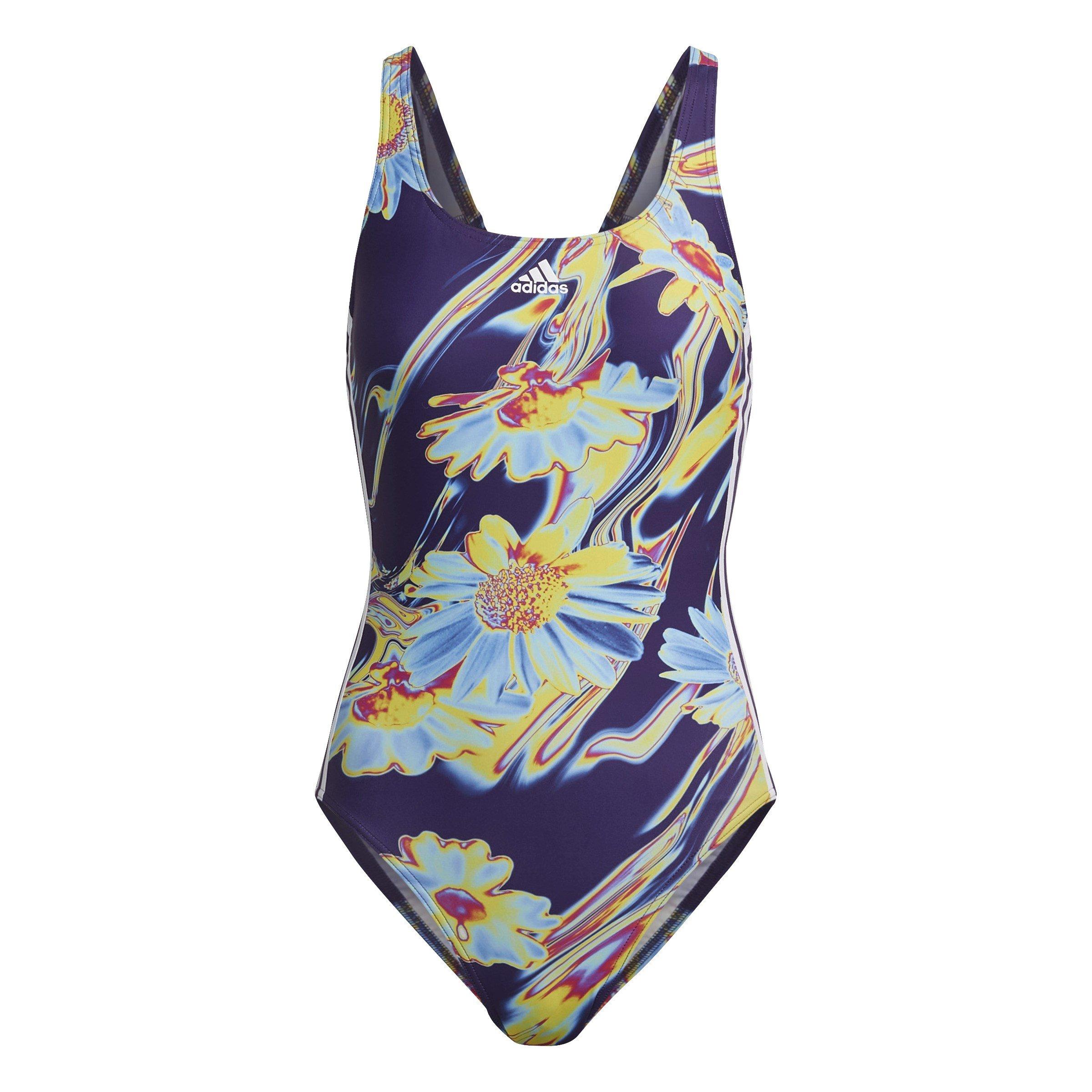 Viola scuro - adidas - Sea 3 Stripe Swimsuit Womens - 1