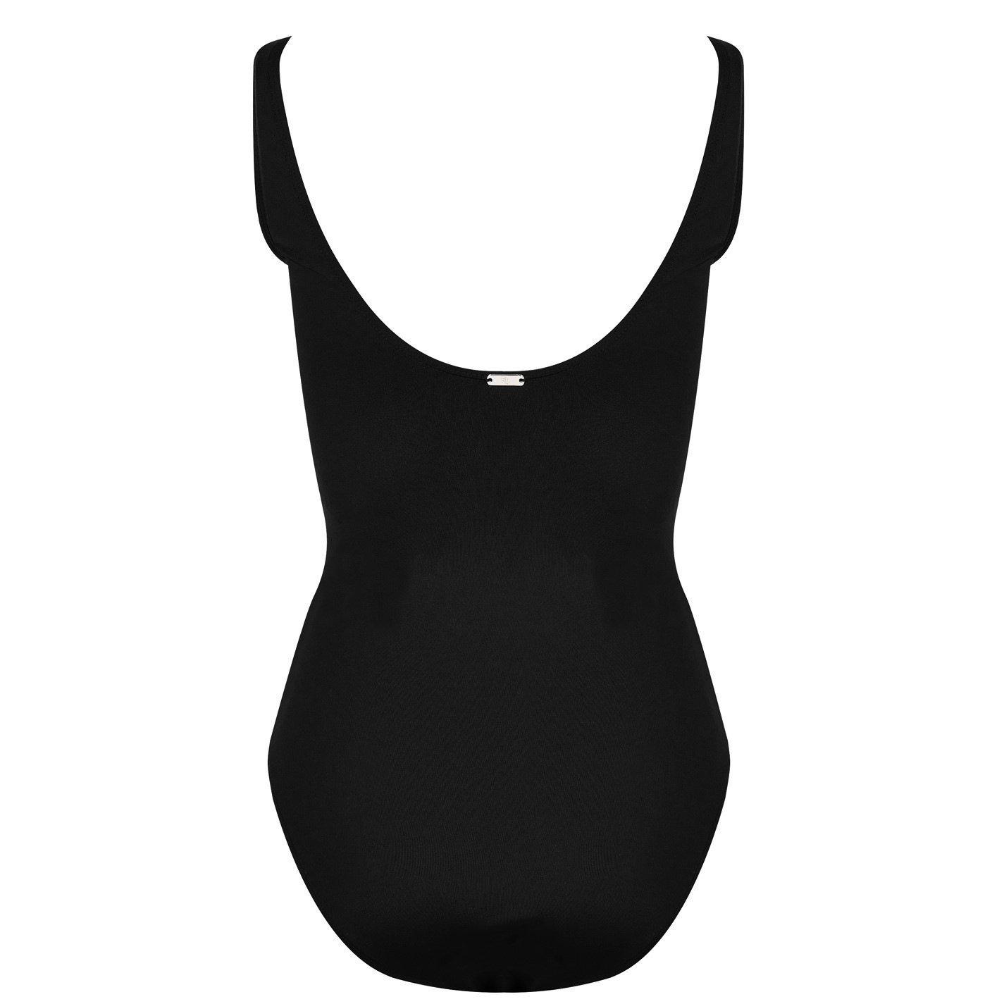 Black - Lauren by Ralph Lauren - Ruffle-Trim One-Piece - 2