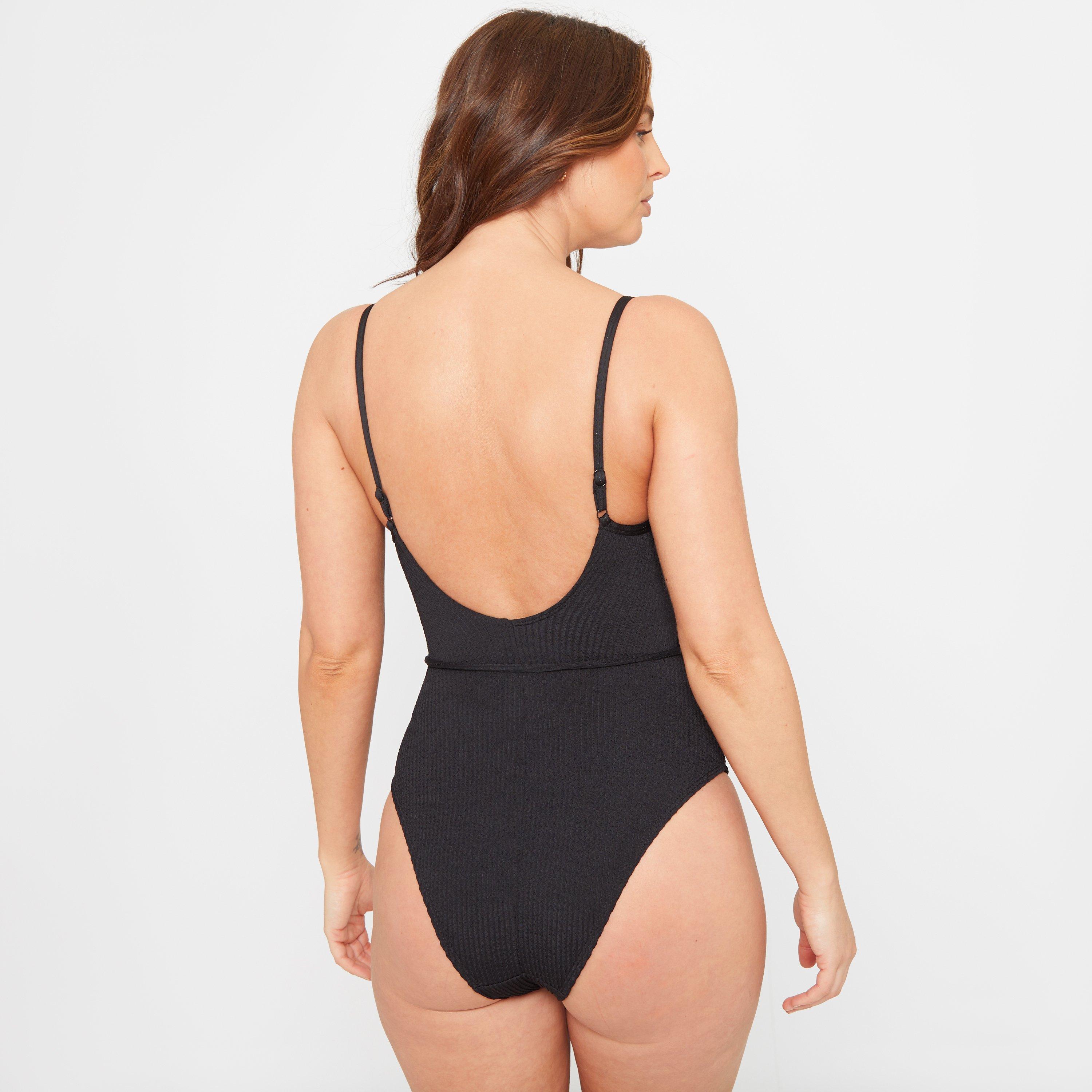 Schwarz - Be You - Textured Belted Swimsuit - 2