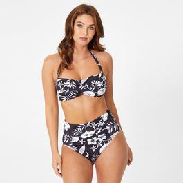 Be You Studio Palm Print Multiway Bandeau Bikini Top