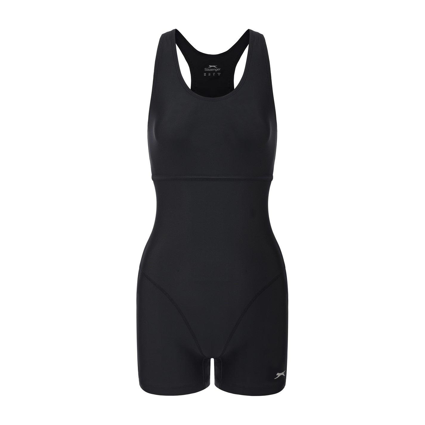 Crna - Slazenger - LYCRA® XTRA LIFE™ Boyleg Swimsuit Ladies - 1