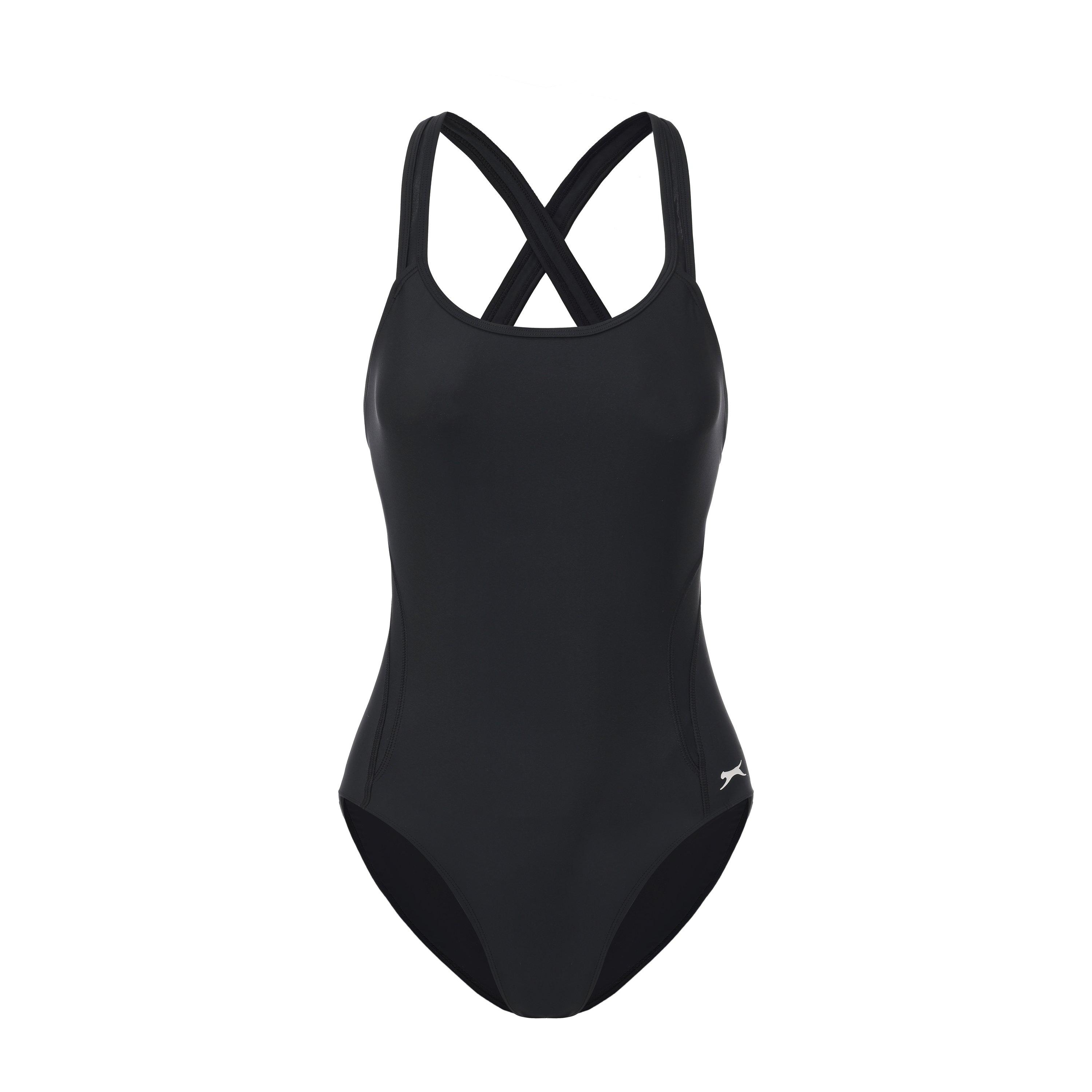 Zwart - Slazenger - LYCRA® XTRA LIFE ™ X Back Swimsuit Ladies - 1