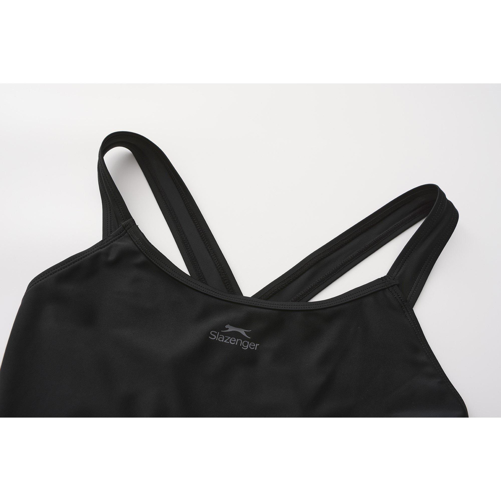 Schwarz - Slazenger - LYCRA® XTRA LIFE ™ X Back Swimsuit Ladies - 4