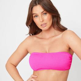 Be You Ladies Textured Bandeau Bikini Top