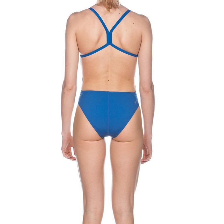 Royal/Blanc - Arena - Women Sports Swimsuit Solid Light Tech High - 3