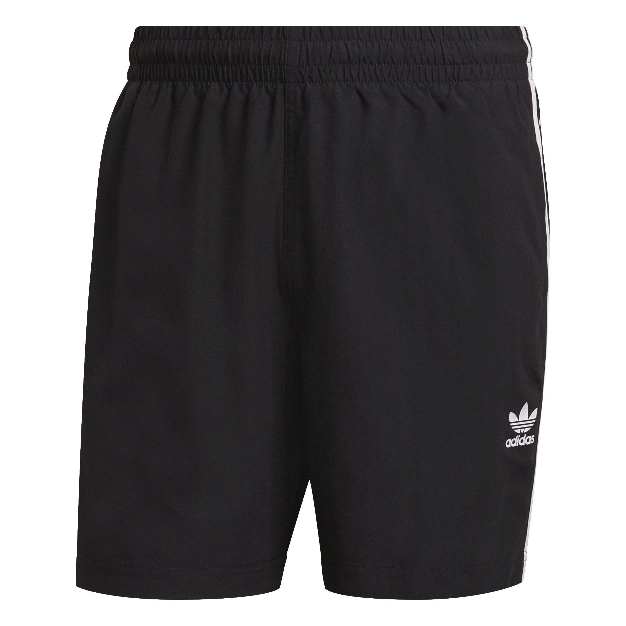 Adidas Originals Men's Stripe Swim Shorts - Black - XS