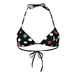 Versace Polka Dot Lady Bug And Butterfly Triangle Bikini