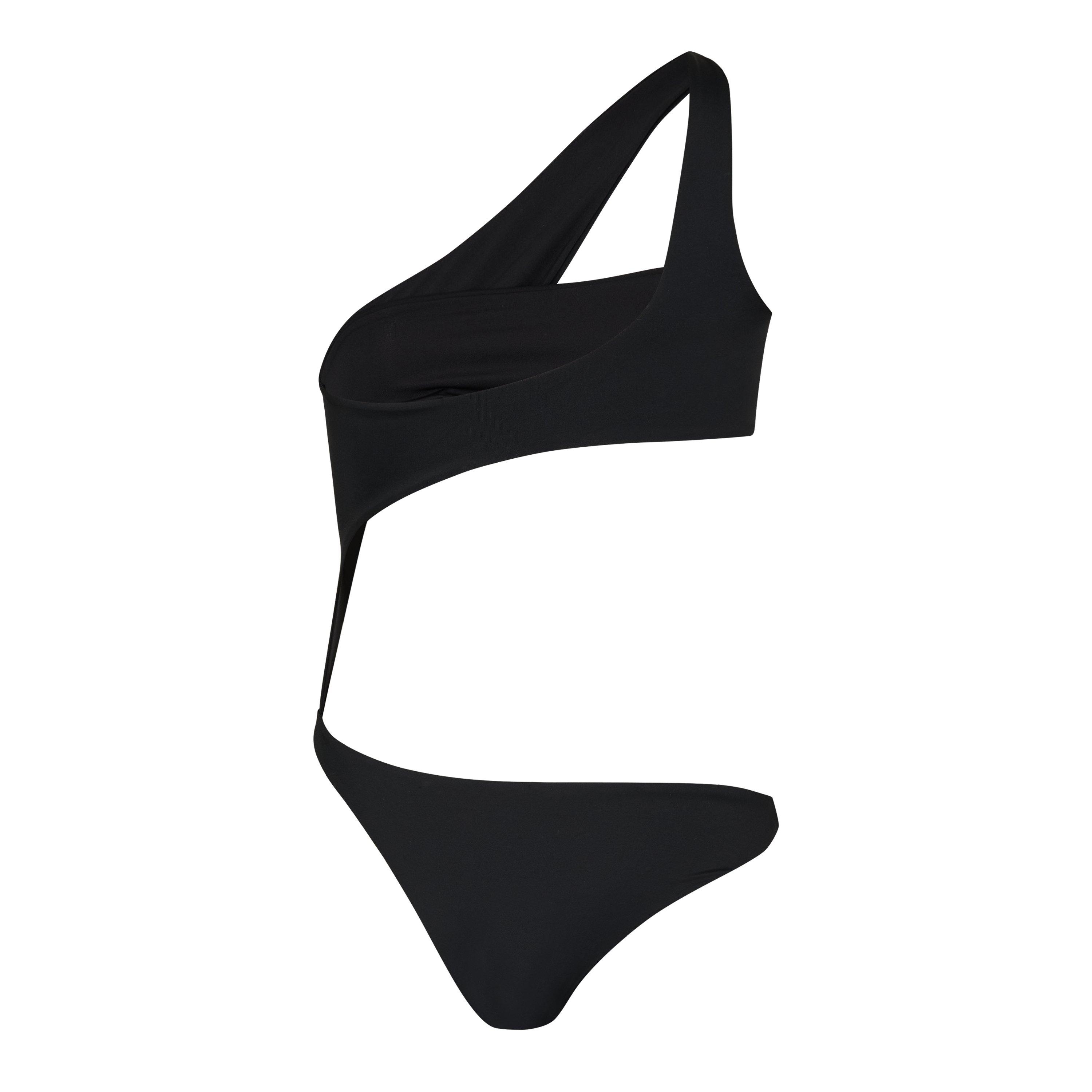 Black - Versace - Women's Cutout Plunge Swimsuit - 2