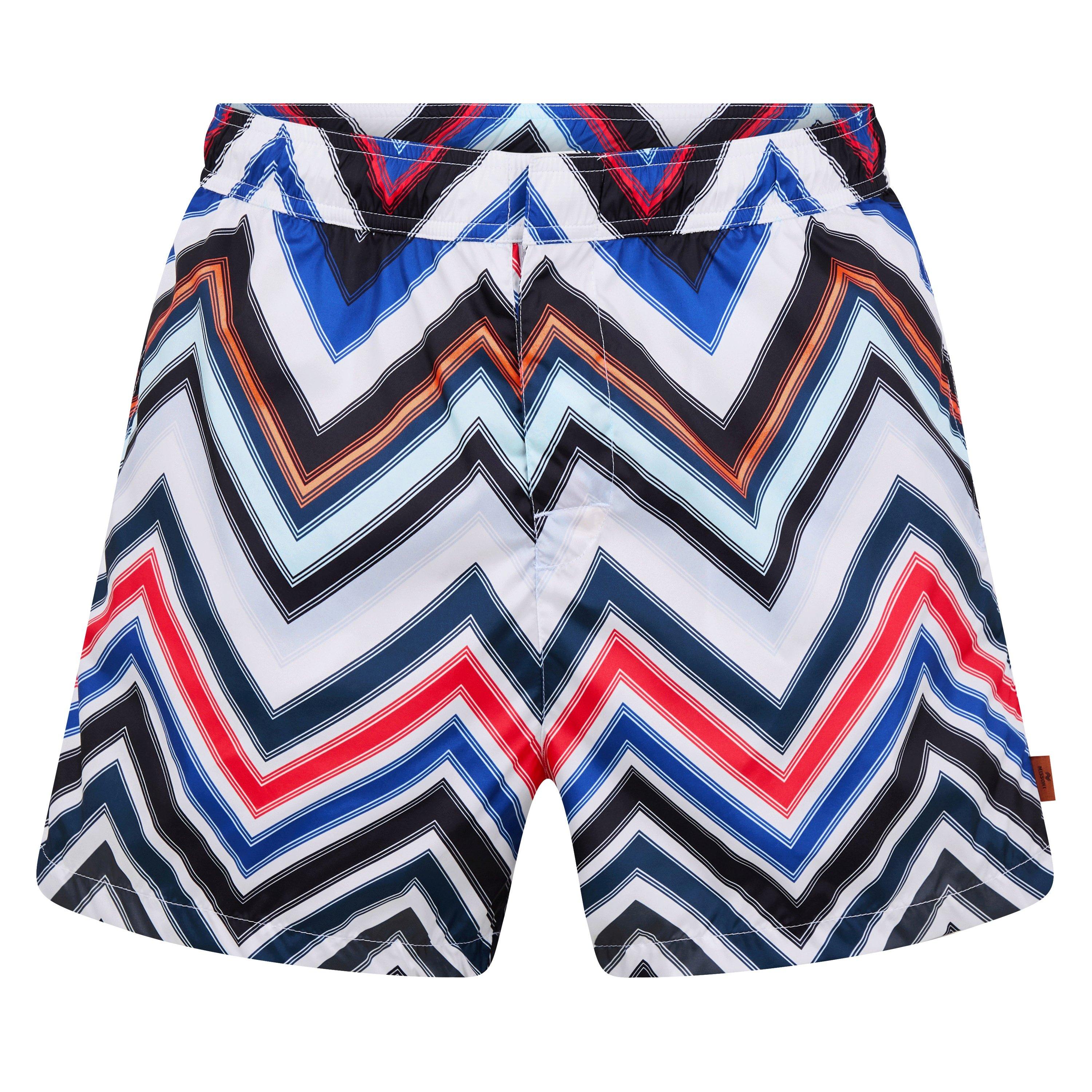 NVY WHT RED - Missoni - Zigzag Swim Shorts - 7