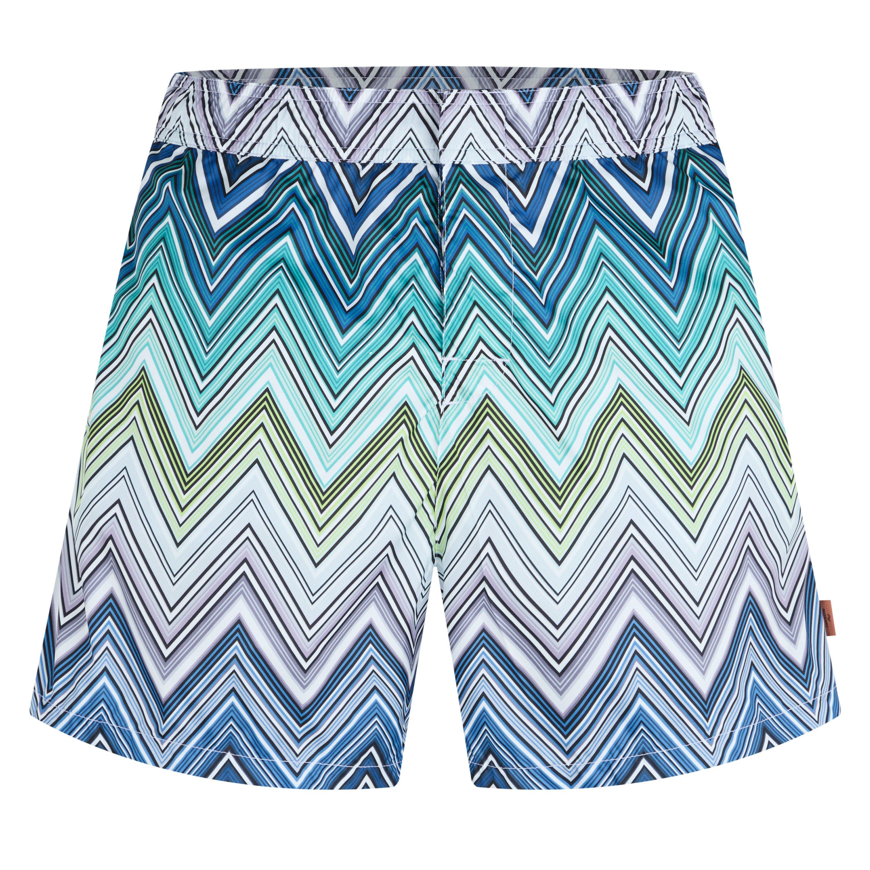 Missoni Swimming Trunks With Large Zigzag Print Mens Swim