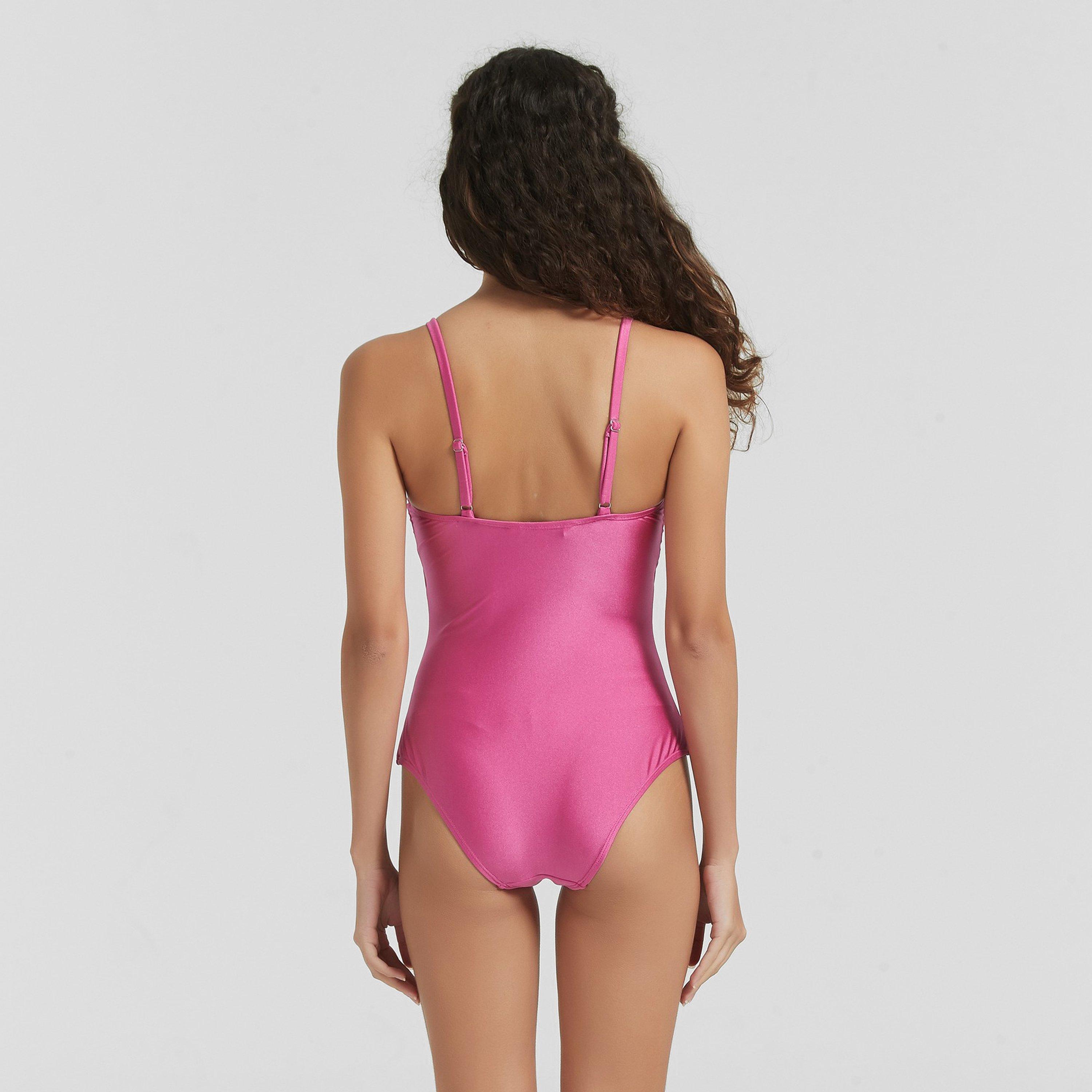 Framboos - Be You - Lattice Plunge Swimsuit - 2