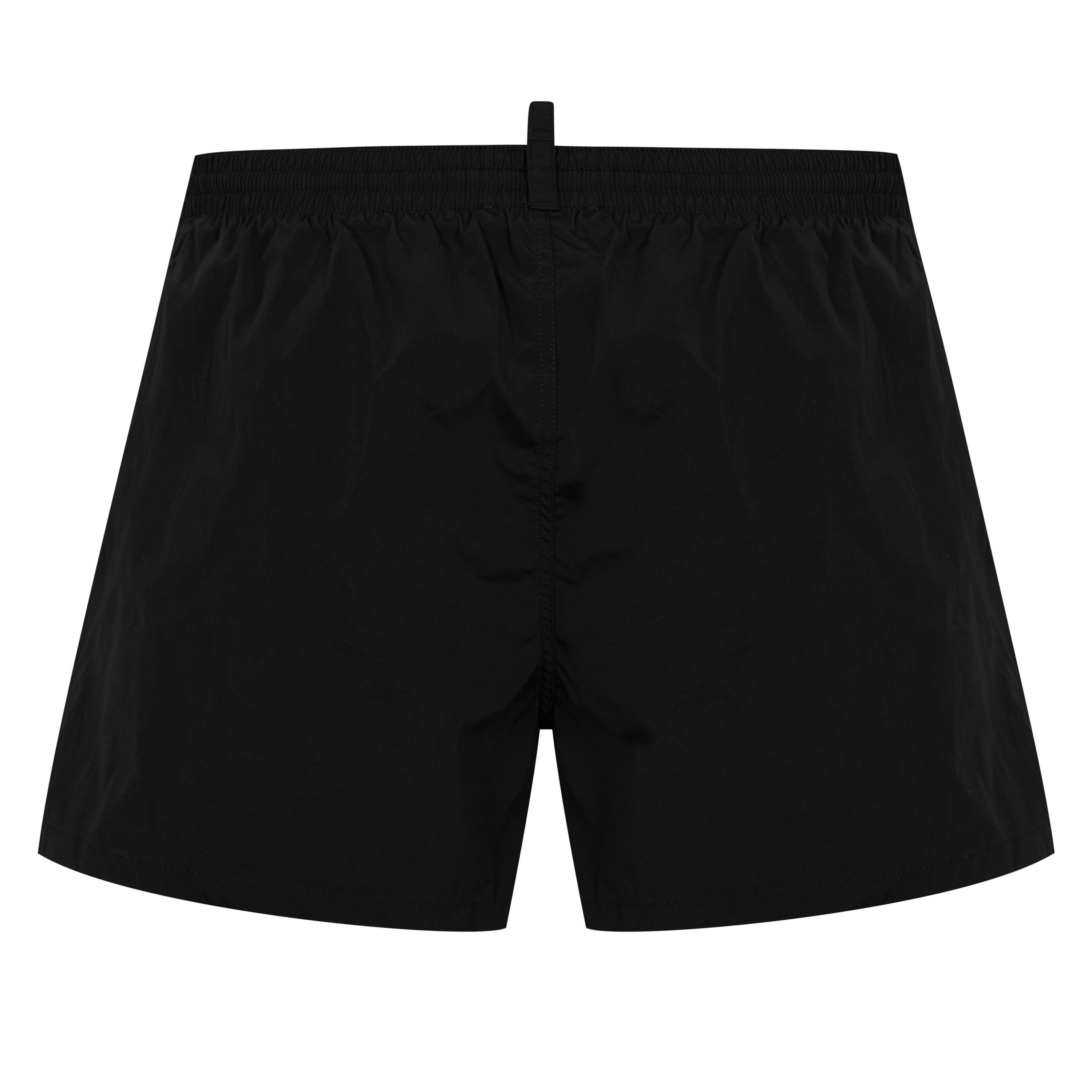Black/Red - DSquared2 - Men's Maple Side Logo Swim Shorts - 2