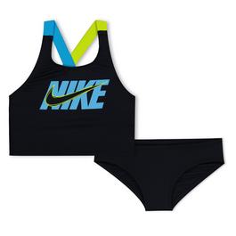 Nike Big Bars Graphic Swimsuit Junior Girls