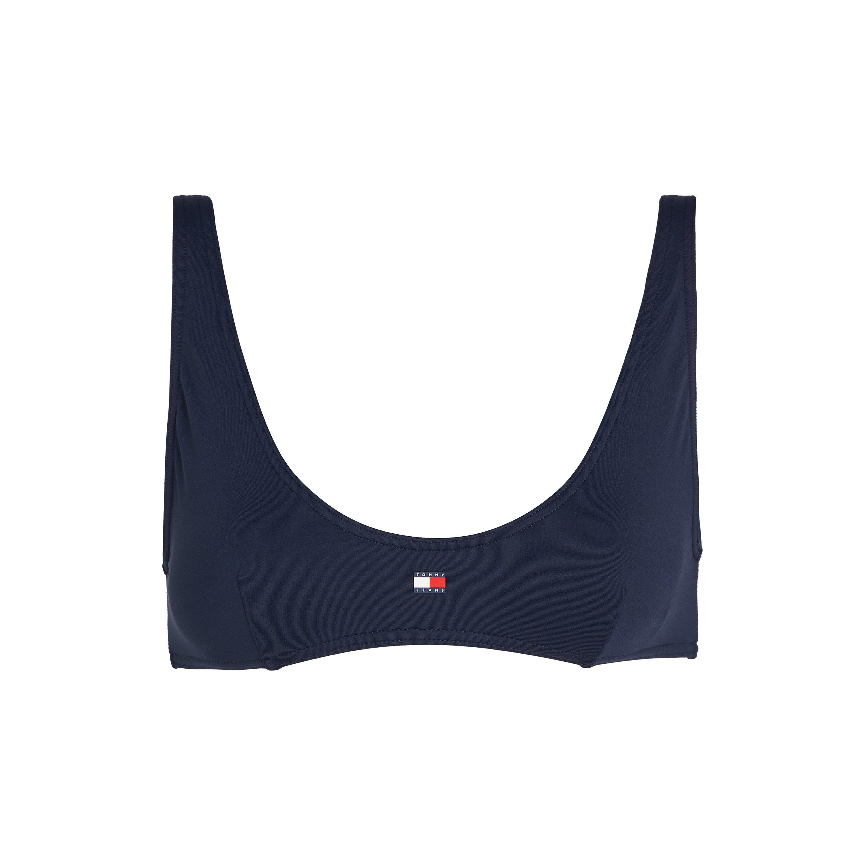 Tommy Hilfiger Women's Heritage Scoop Neck Bralette Bikini Top - Skinny Stripe - 12 (M)