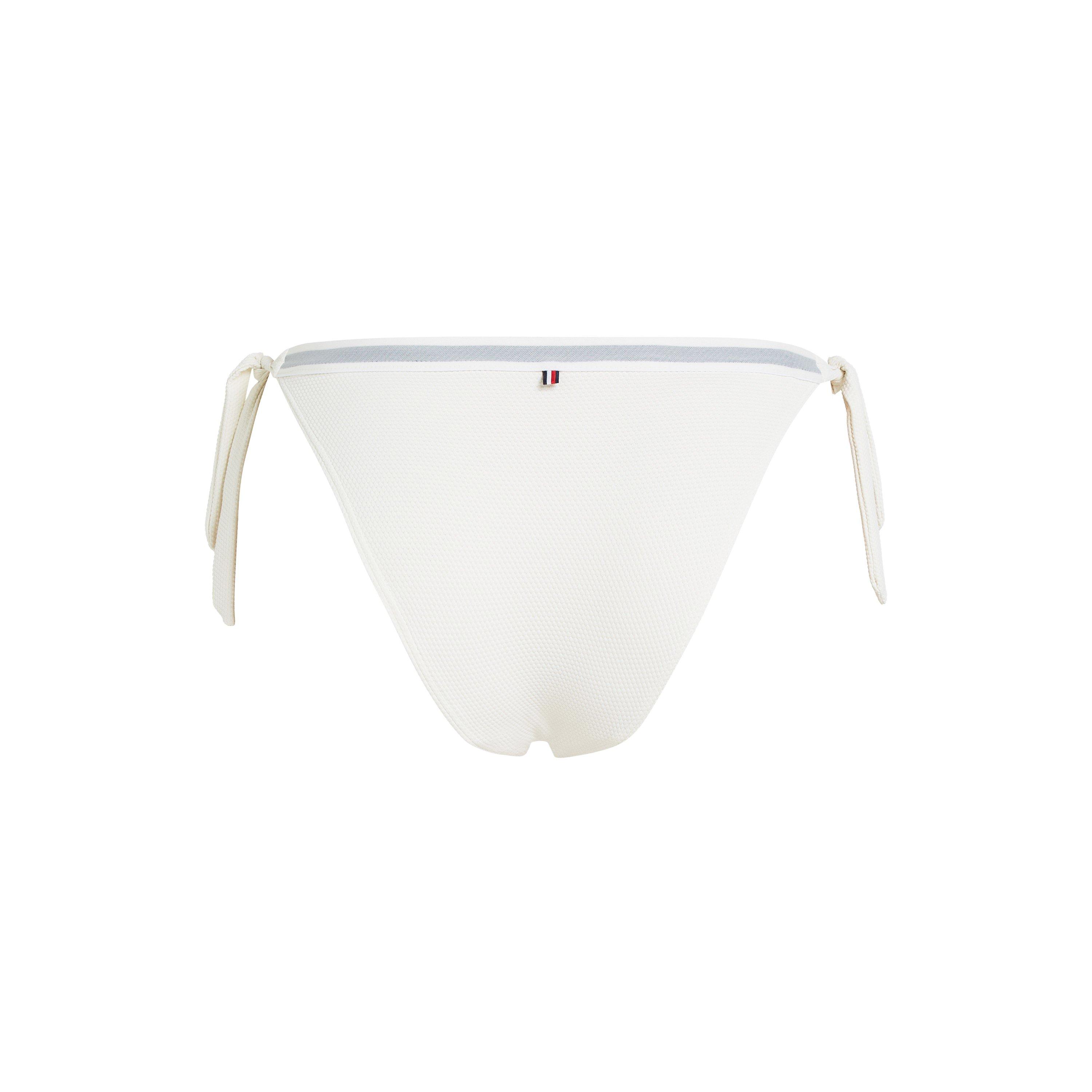 Ivory - Tommy Hilfiger - Women's Logo Tie Side Bikini Bottoms - 6