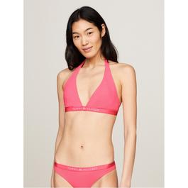 Tommy Hilfiger Logo Halterneck Bikini Top
