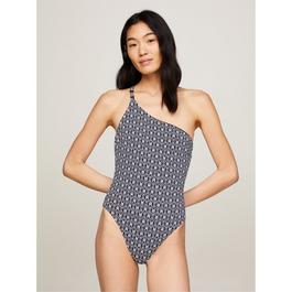 Tommy Hilfiger Reversible One Shoulder Swimsuit