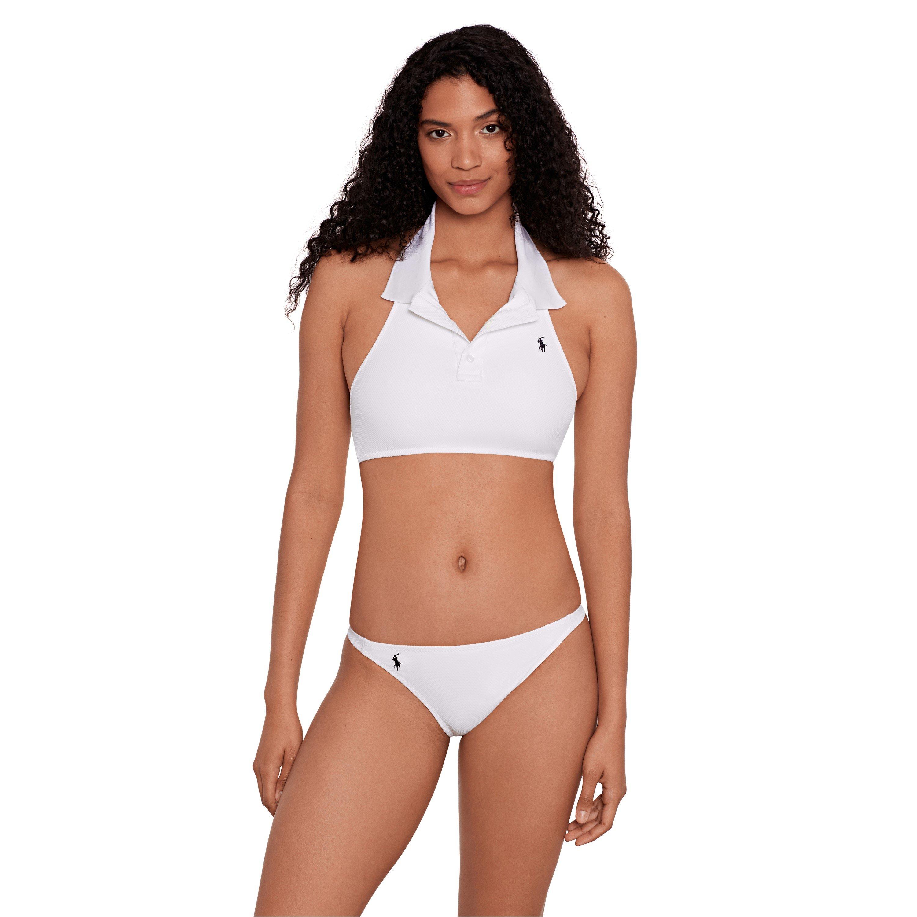 White - Polo Ralph Lauren - Mesh Hipster Bikini Bottoms - 1