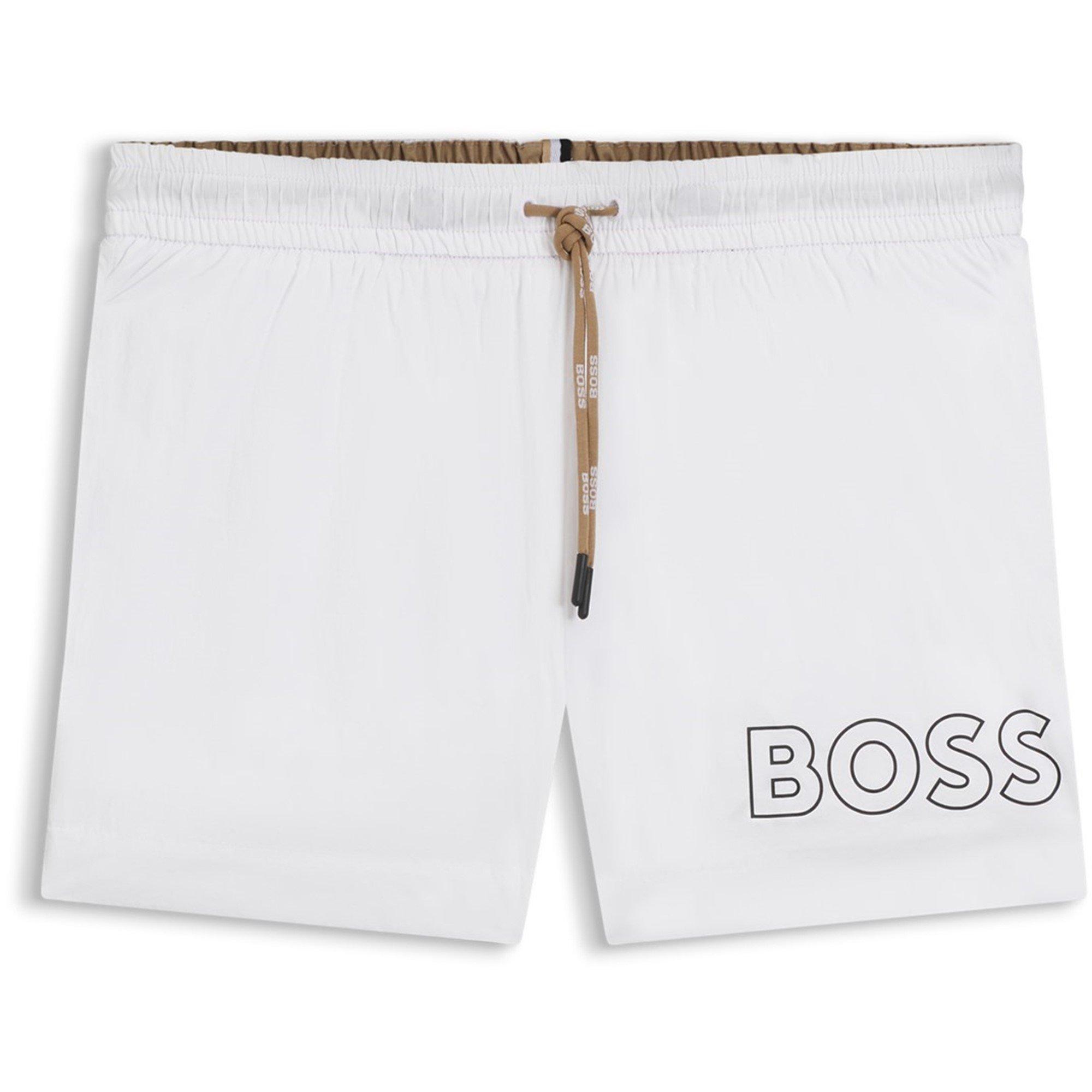 Boss Men's Mooneye Swim Shorts - White - M