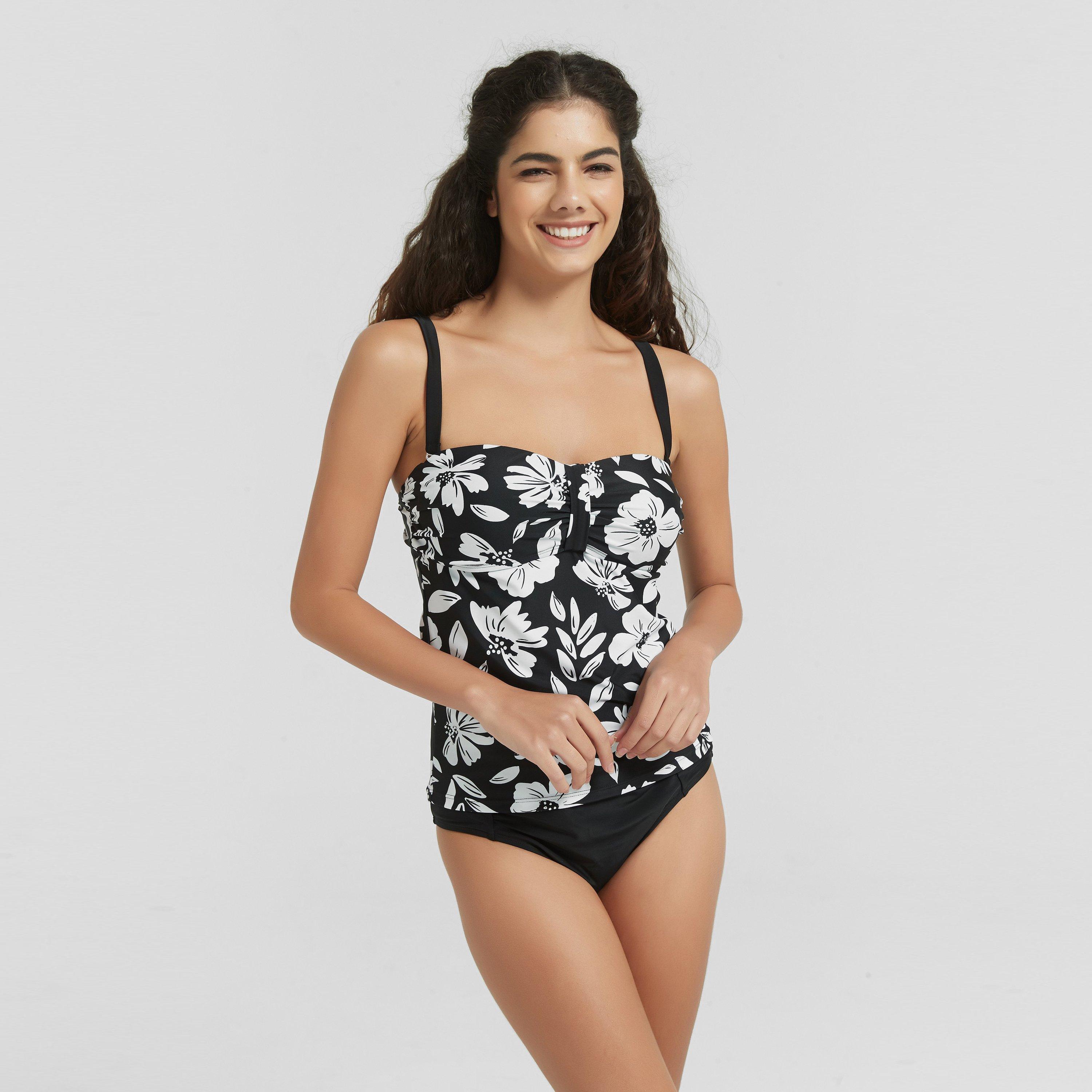 Floral Mono - Be You - Women's Bandeau Tankini - 1