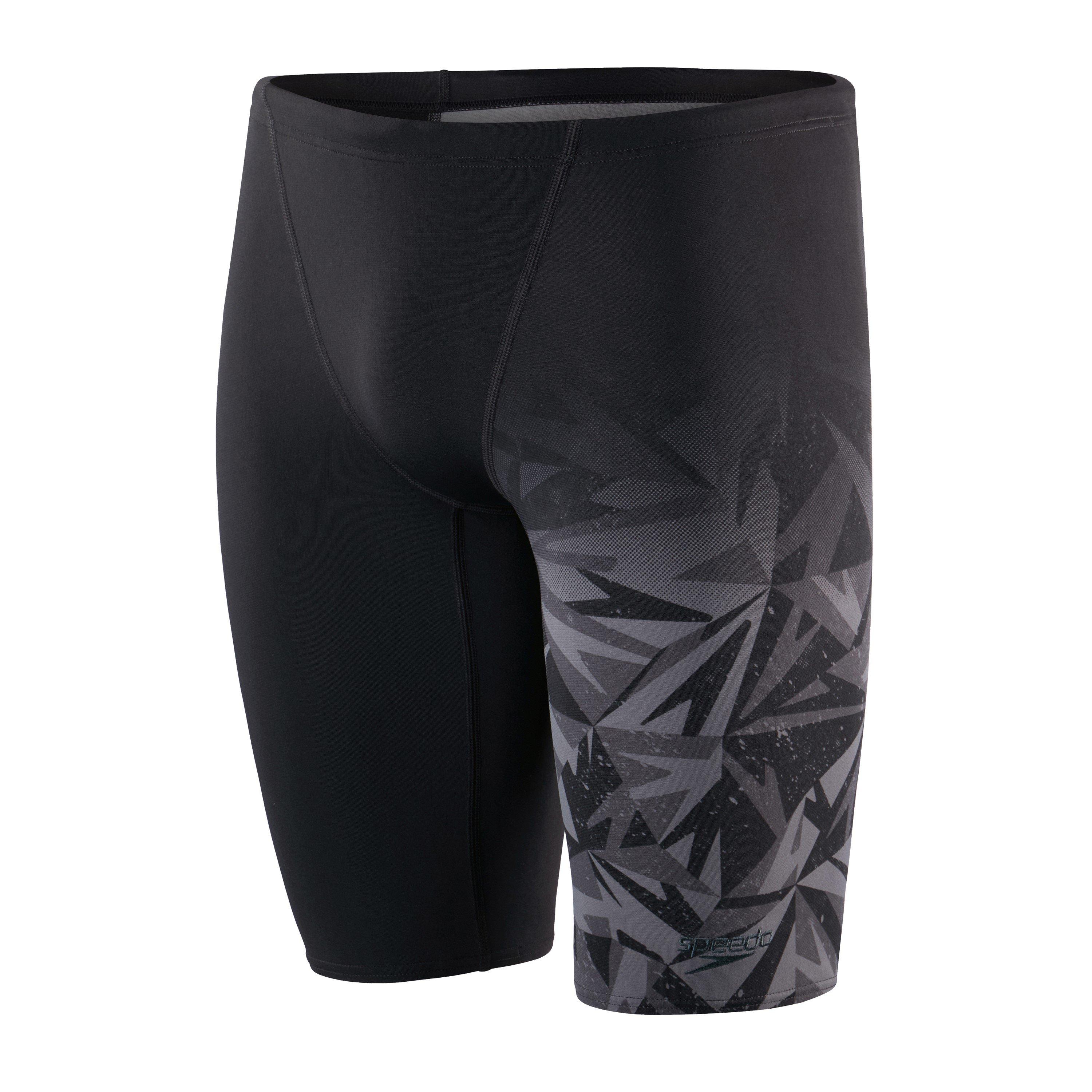 Black/Grey - Speedo - Placement V-Cut Jammer Shorts Men - 1