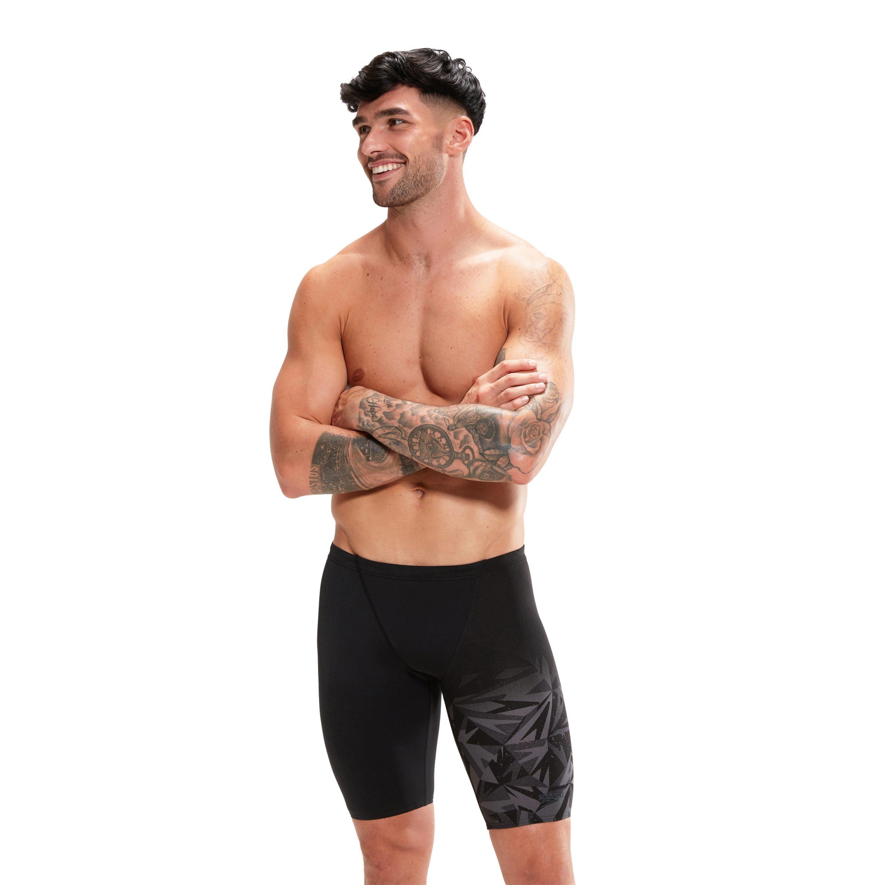 Schwarz/Grau - Speedo - Placement V-Cut Jammer Shorts Men - 2