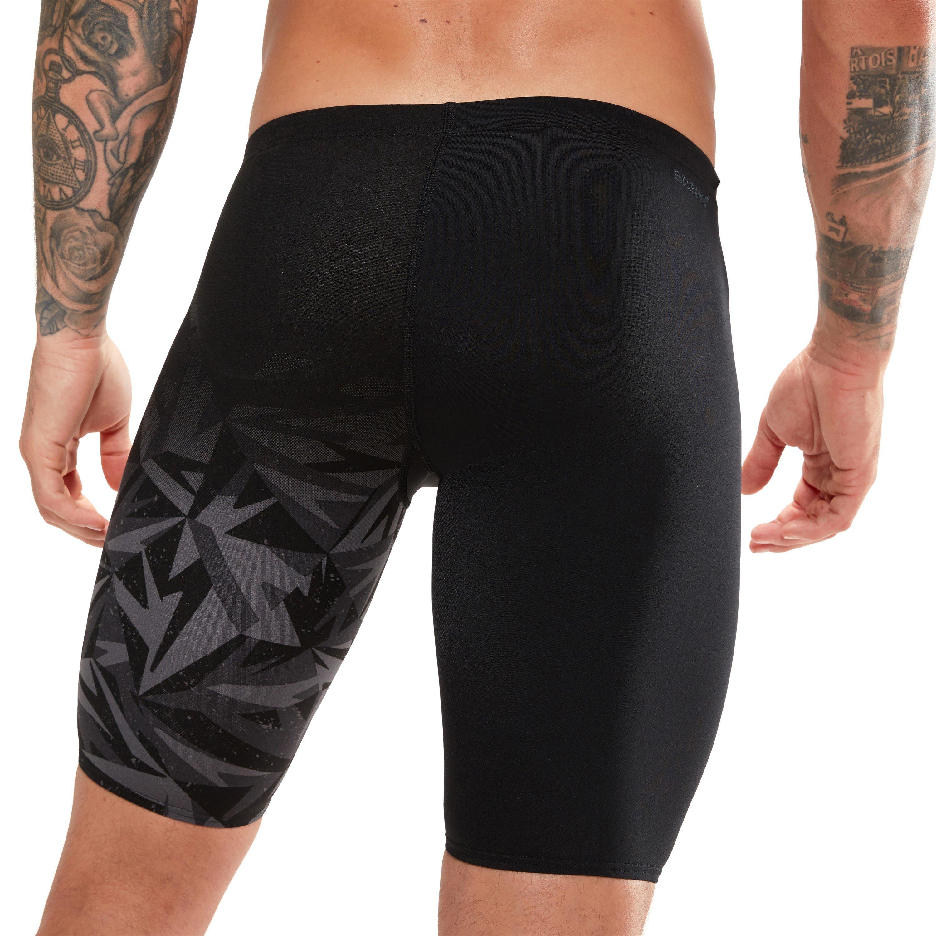 Schwarz/Grau - Speedo - Placement V-Cut Jammer Shorts Men - 6