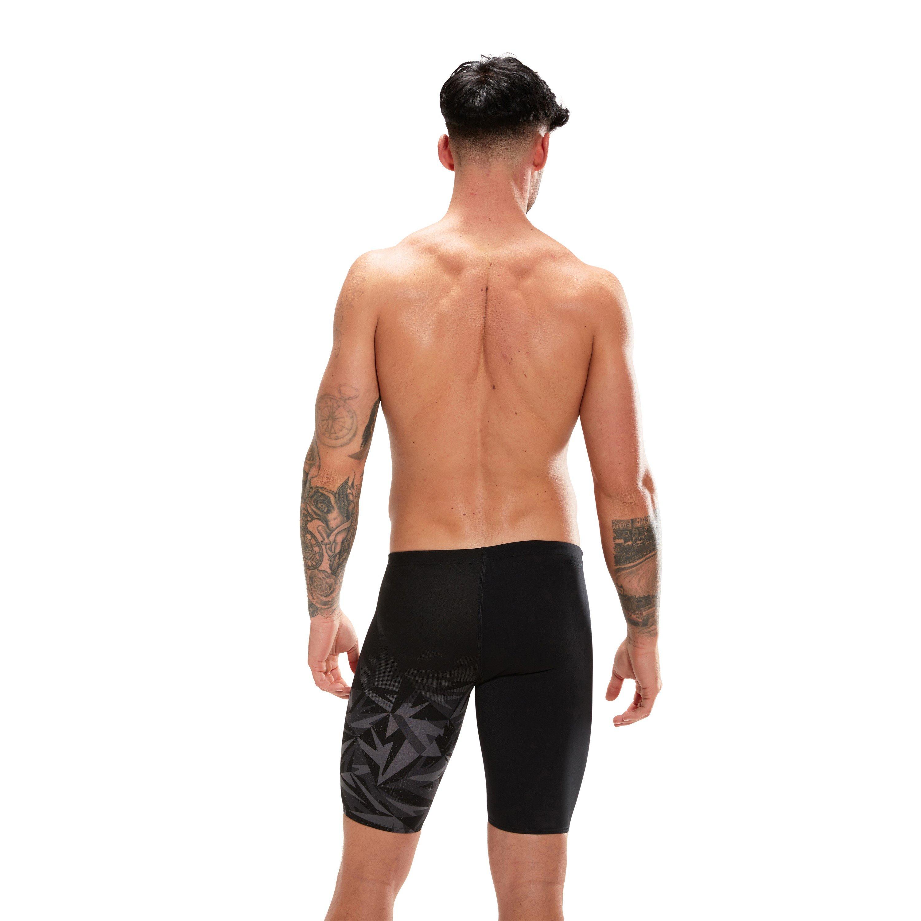 Schwarz/Grau - Speedo - Placement V-Cut Jammer Shorts Men - 4