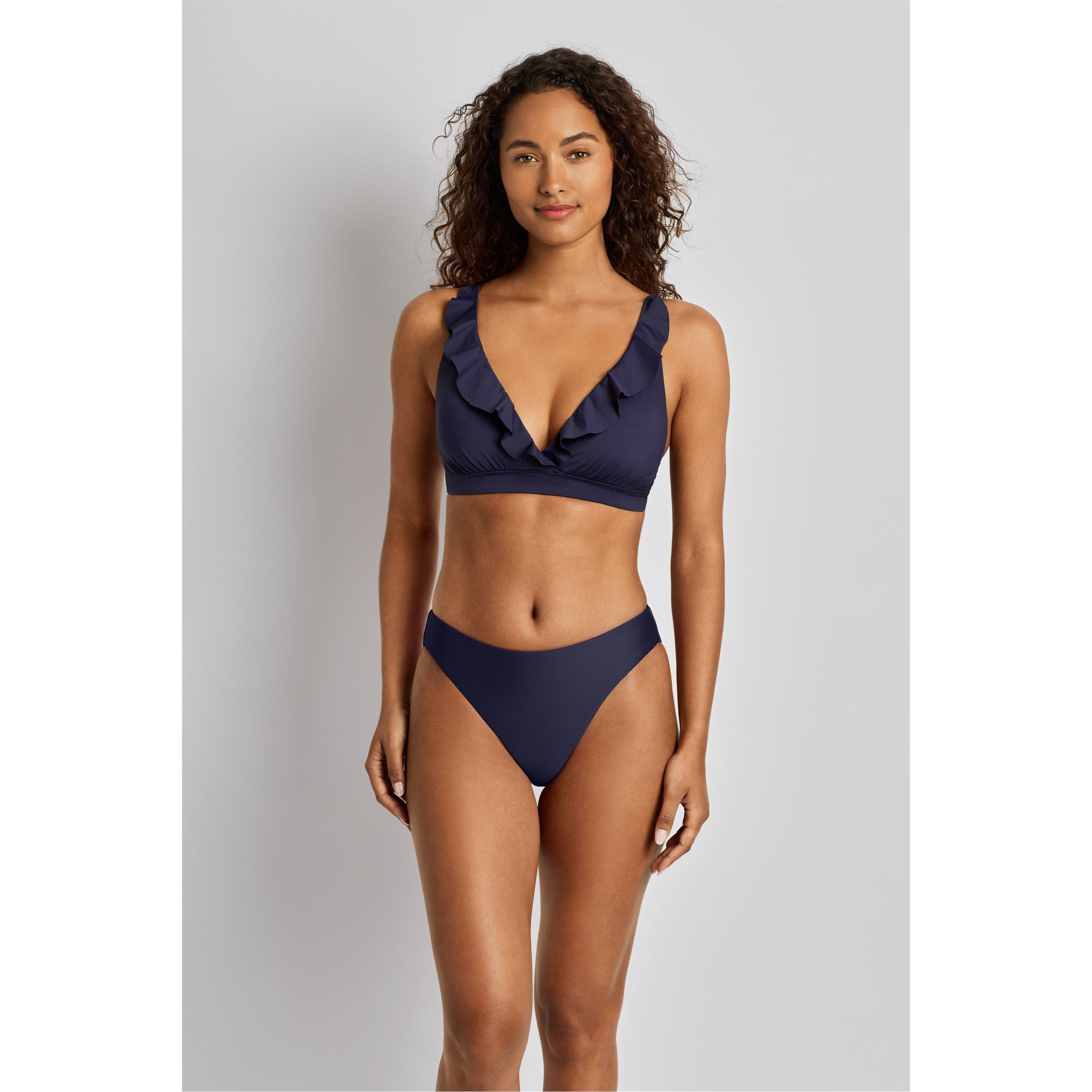 Navy - Lauren by Ralph Lauren - Ruffled Bikini Bottoms - 3