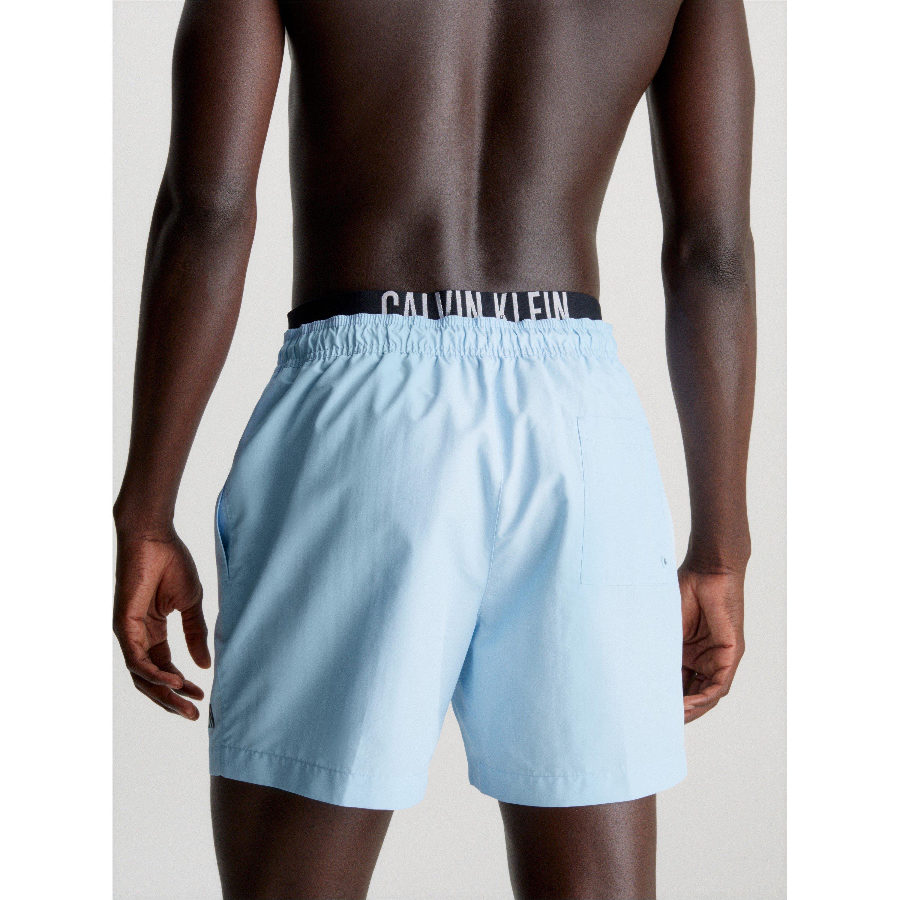 Powder Aqua C7S - Calvin Klein - Intense Power Double Waistband Swim Shorts - 3