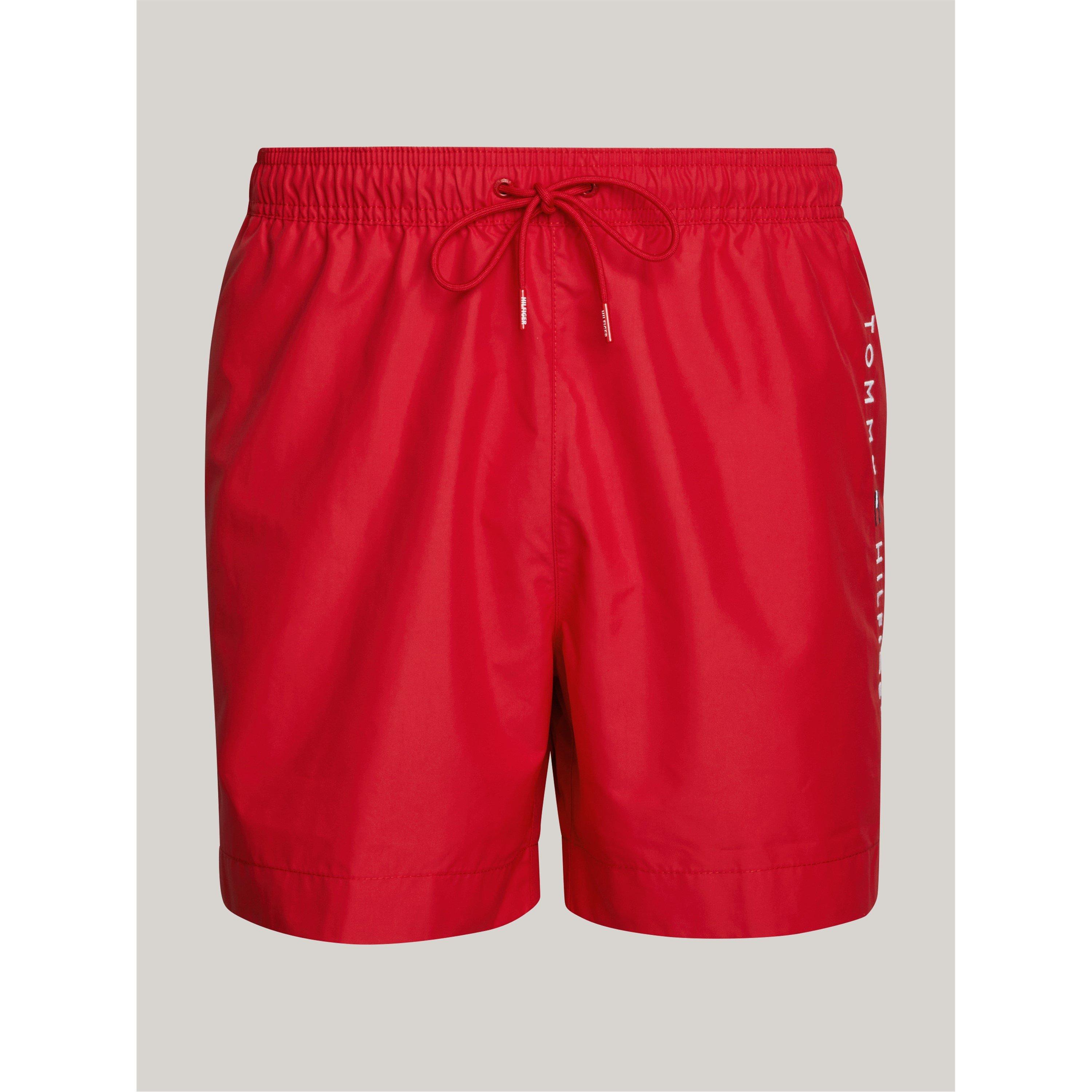 Tommy Hilfiger Men's Medium Drawstring Swim Shorts - Primary Red Xlg - 2XL