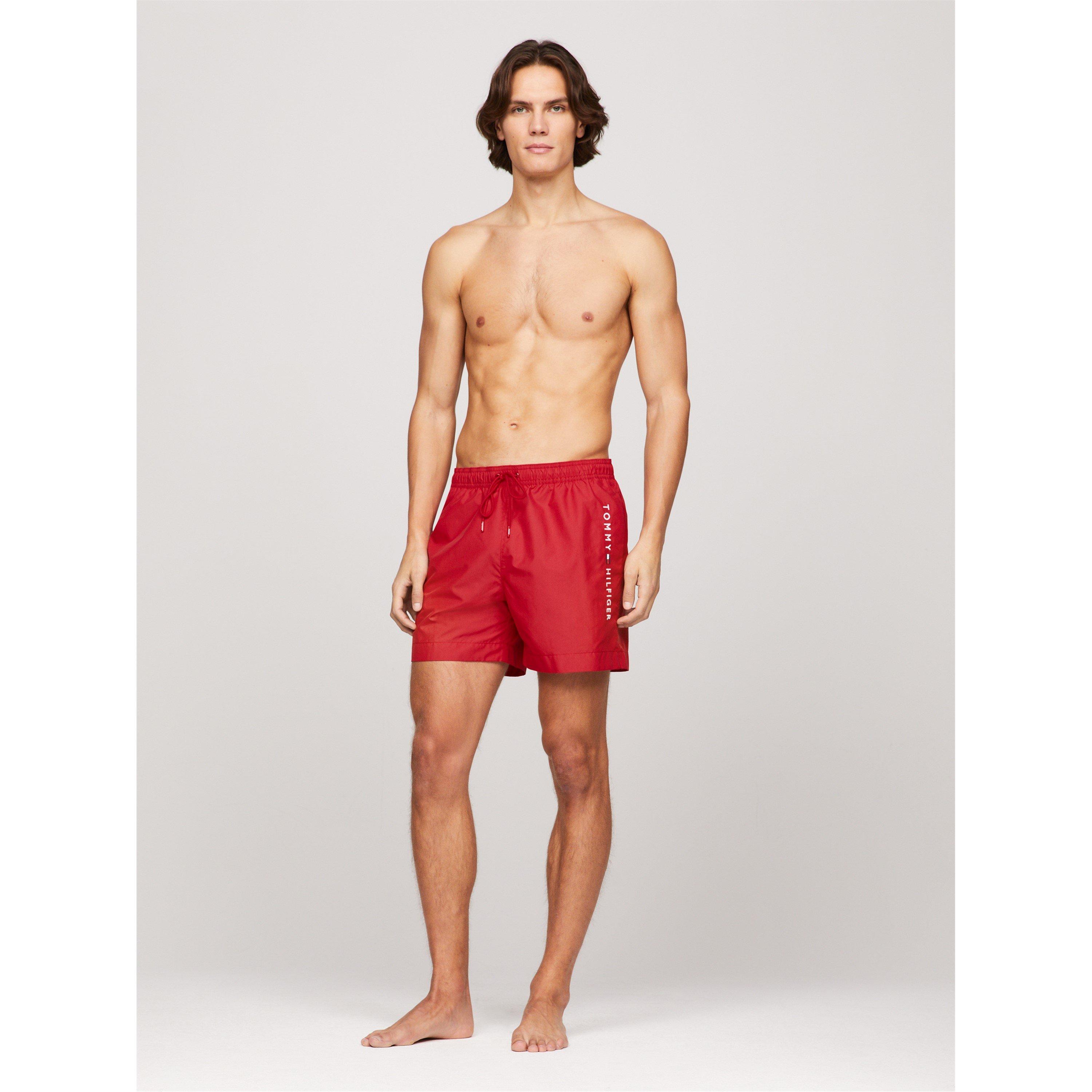 Primary Red XLG - Tommy Hilfiger - Men's Medium Drawstring Swim Shorts - 2