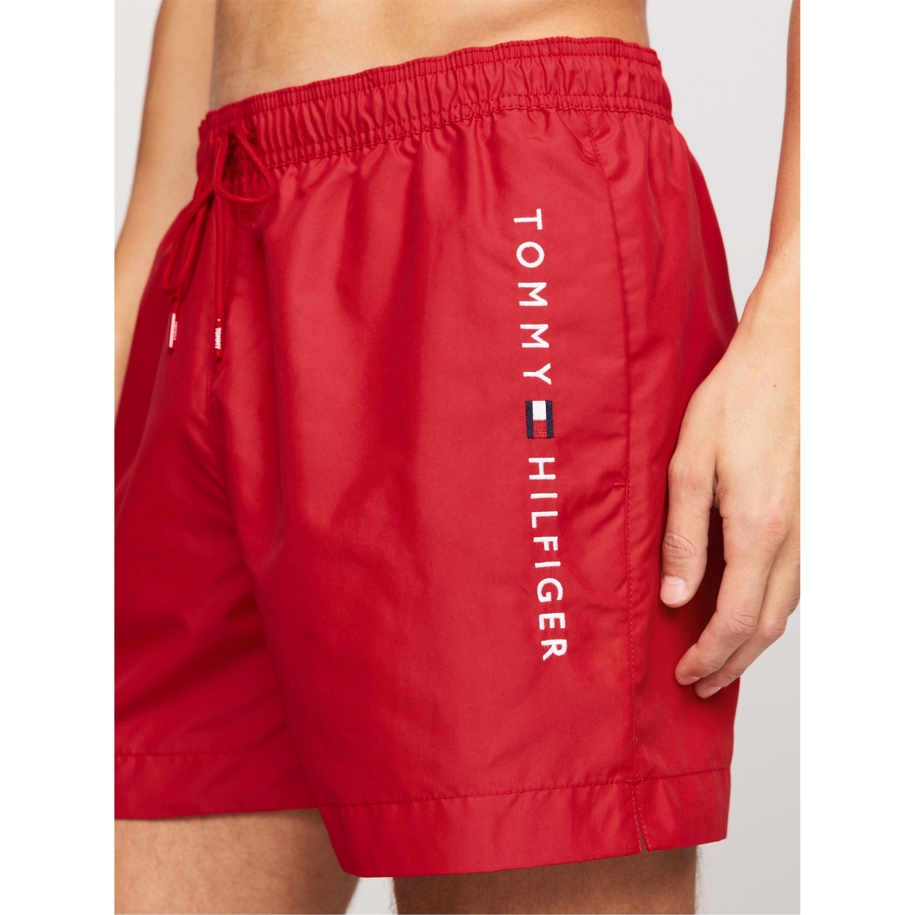 Primary Red XLG - Tommy Hilfiger - Men's Medium Drawstring Swim Shorts - 3