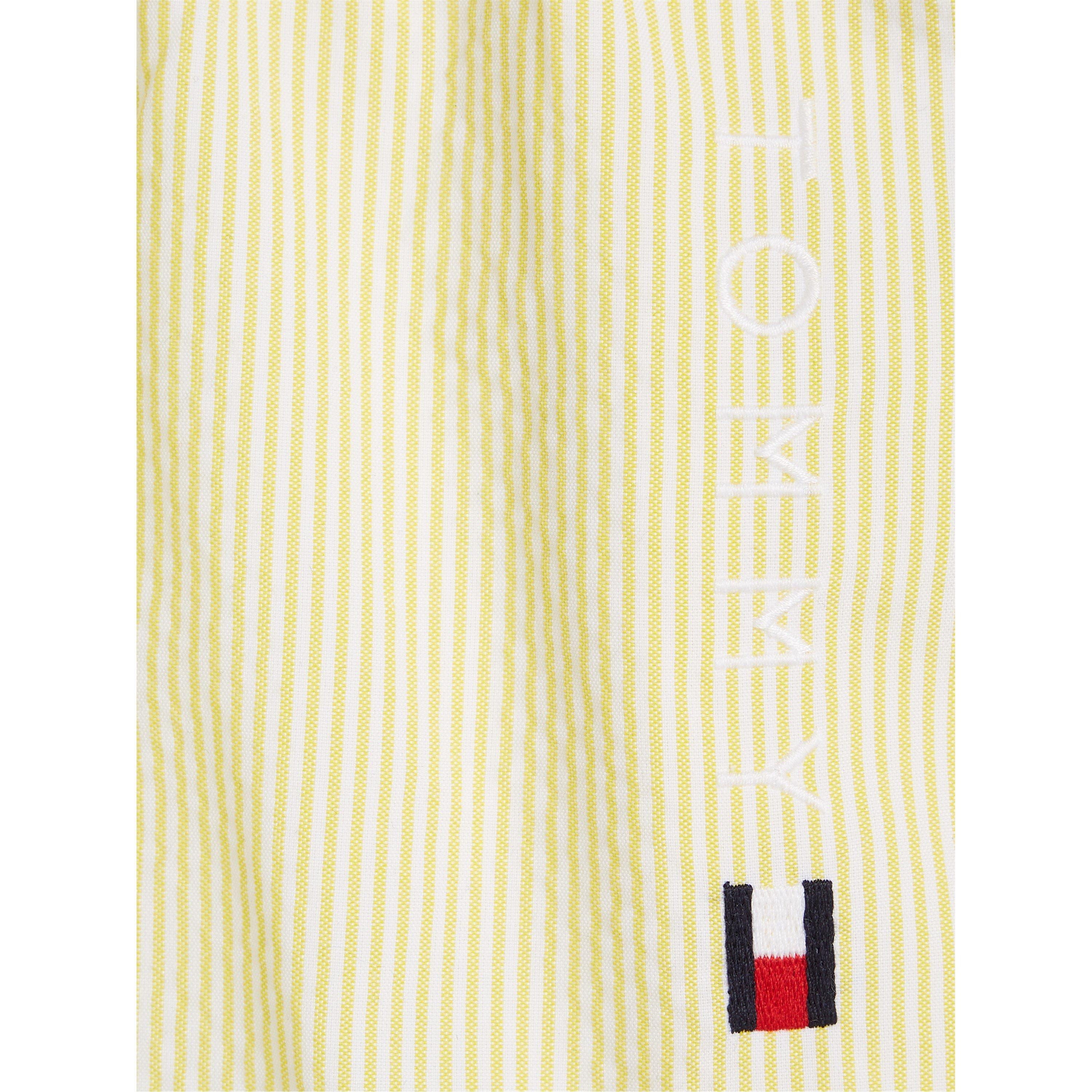White/Yellow0K6 - Tommy Hilfiger - Men's Medium Drawstring Ithaca Stripe Swim Shorts - 4