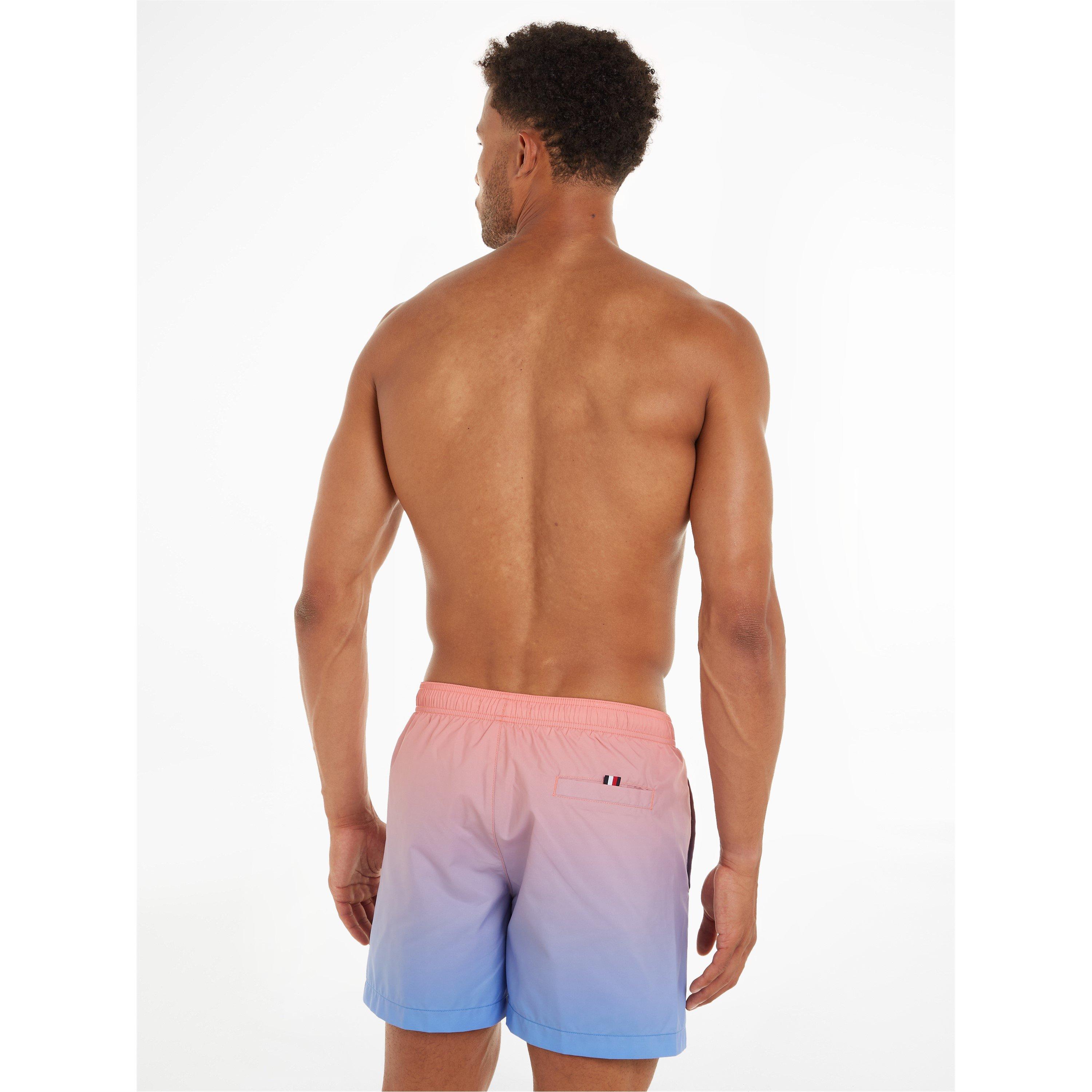 Koraller/Blå 0JG - Tommy Hilfiger - Men's Ombre Classic Swim Shorts - 5