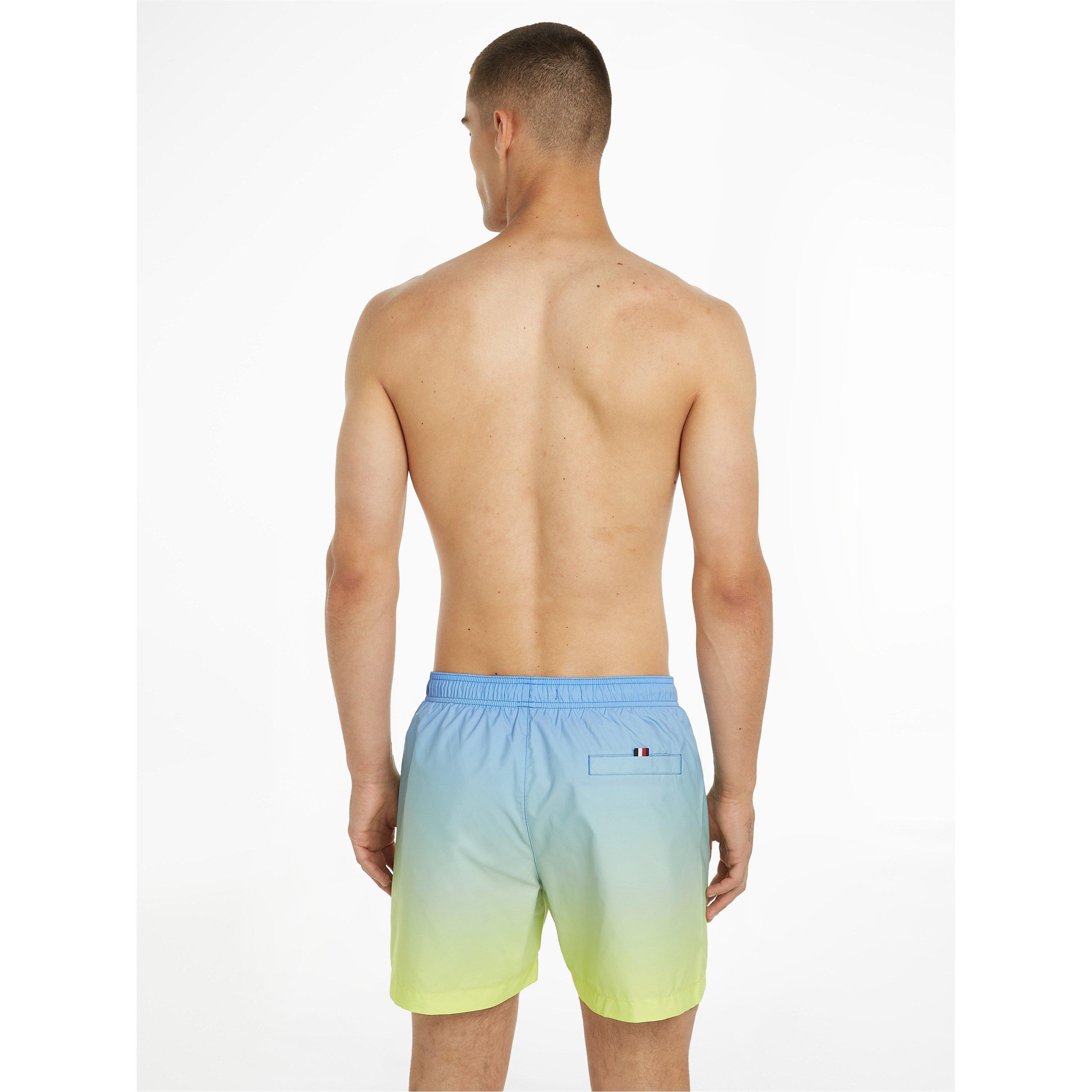 Blue/Yellow 0LK - Tommy Hilfiger - Men's Ombre Classic Swim Shorts - 5